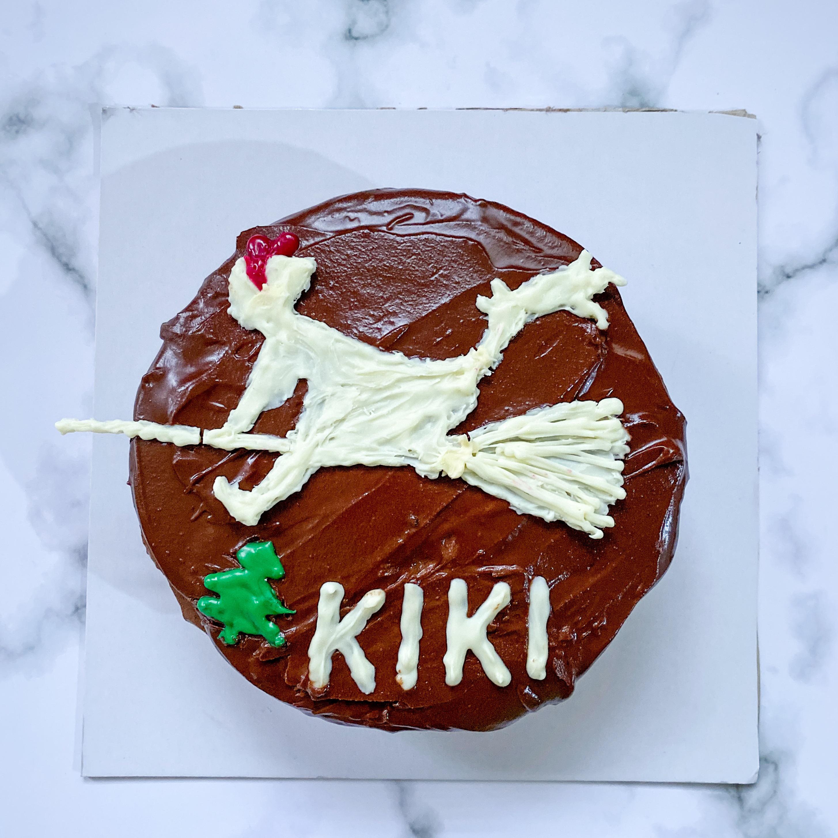 Cake from Kiki’s Delivery Service. I used the easiest chocolate cake