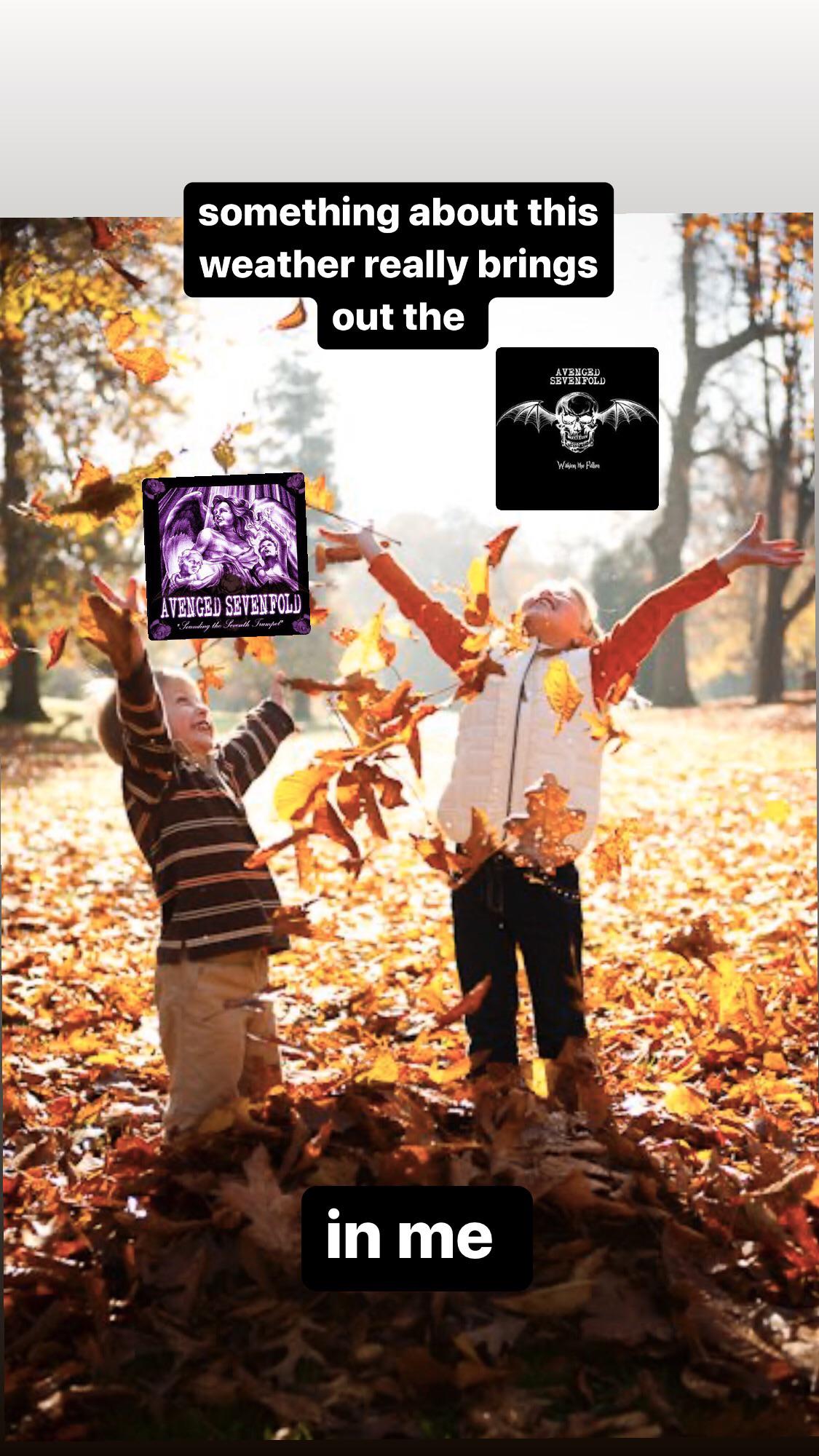 THE SMELL OF FALL! r/avengedsevenfold