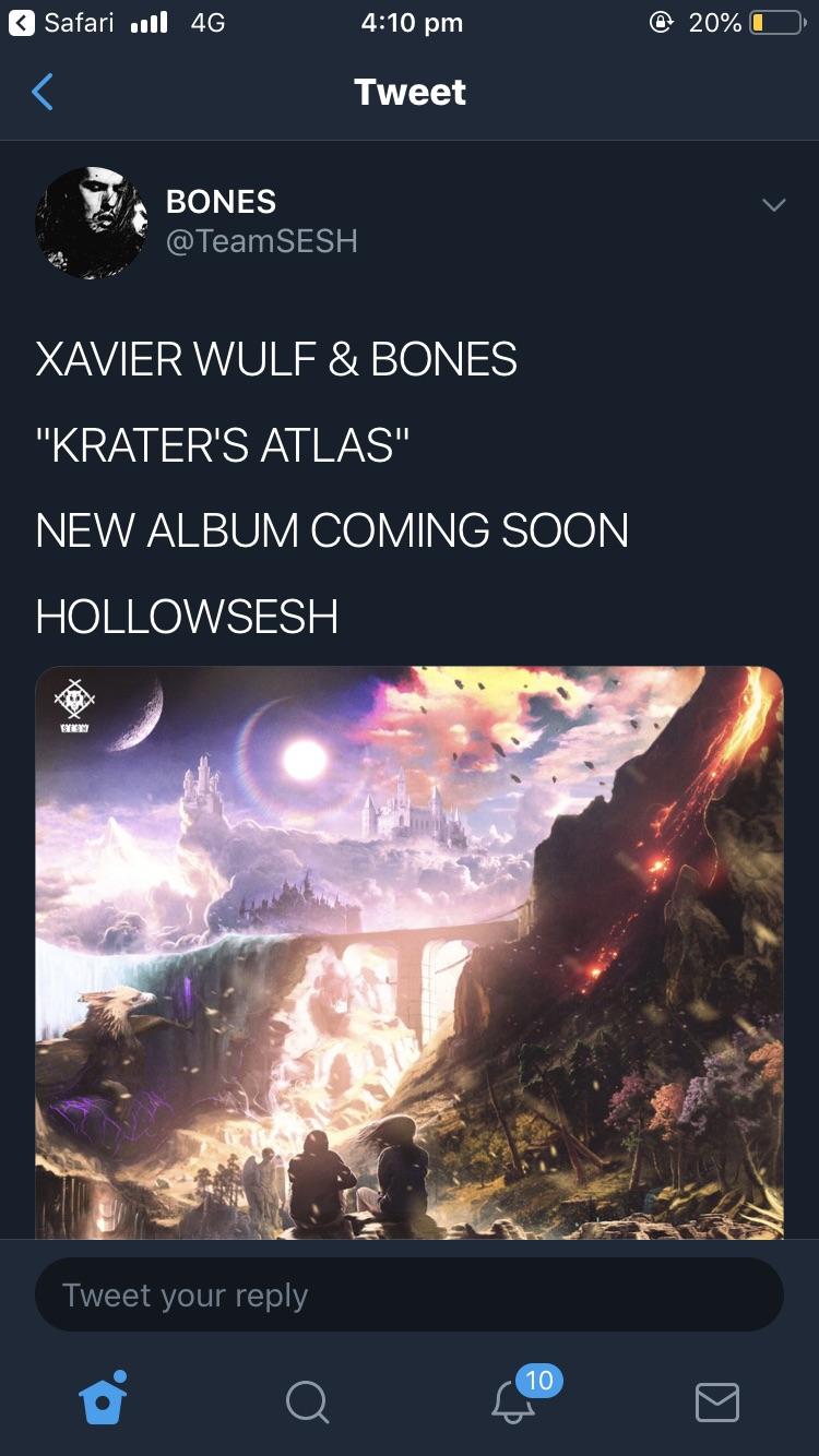 Any news on Krater Atlas? New bones and Xavier Wulf album r/TeamSESH