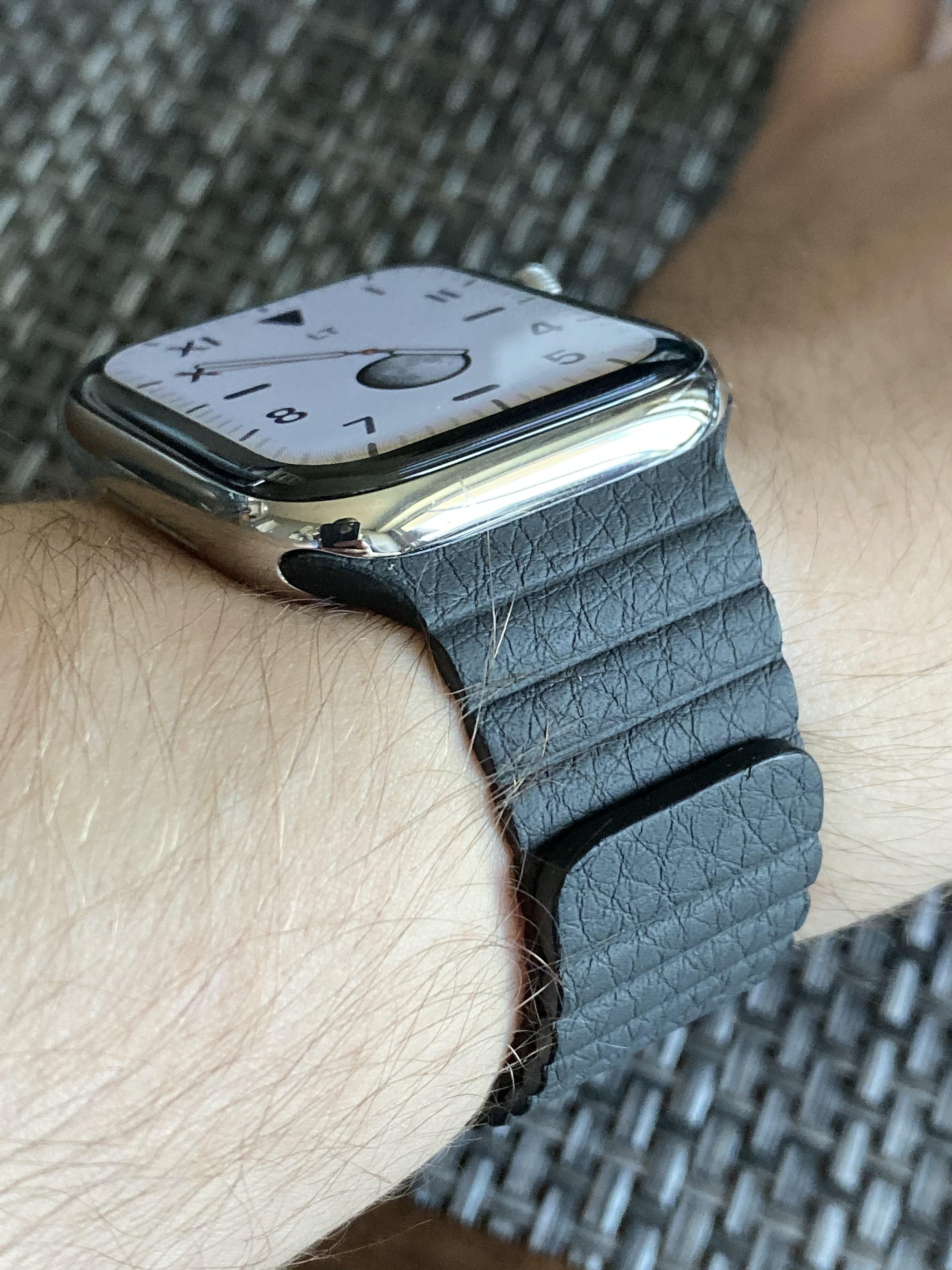 New Black Leather Loop r/AppleWatch