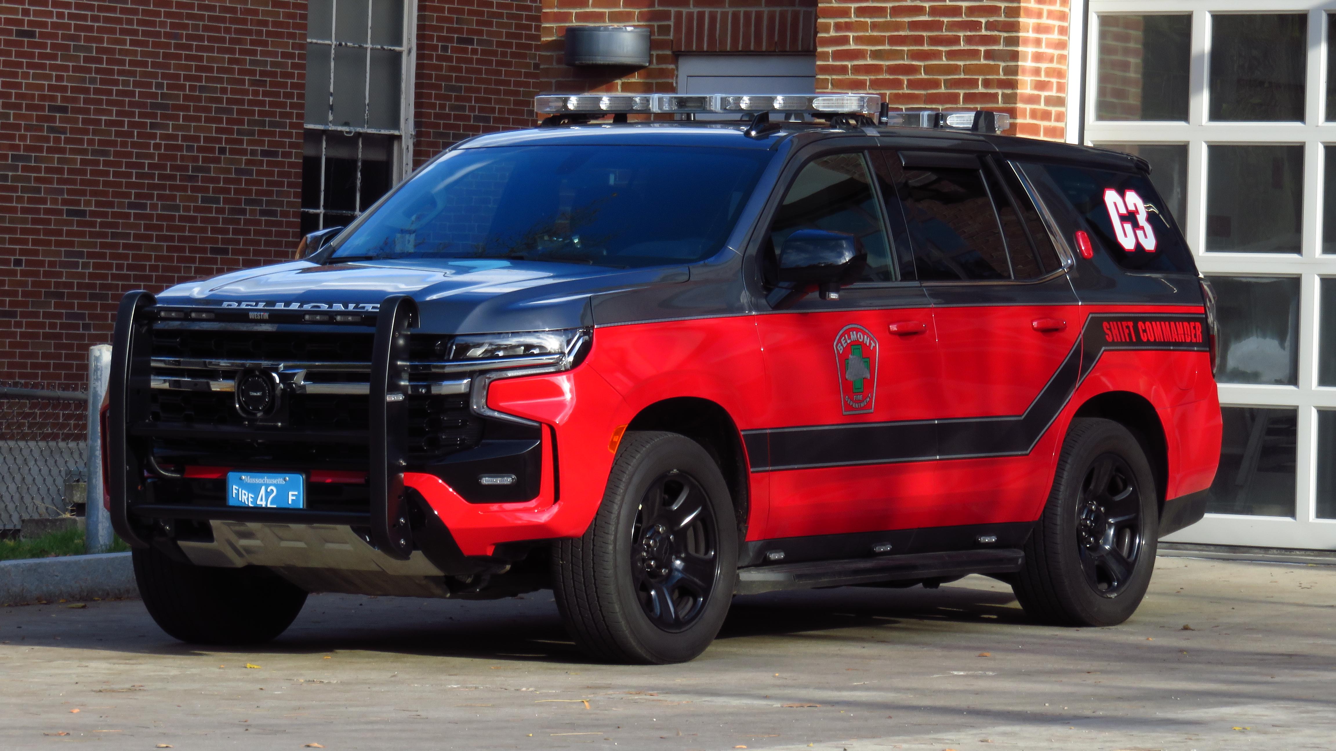 Belmont Fire Department Car 3 (2021 Chevy Tahoe 4X4 Shift Commander