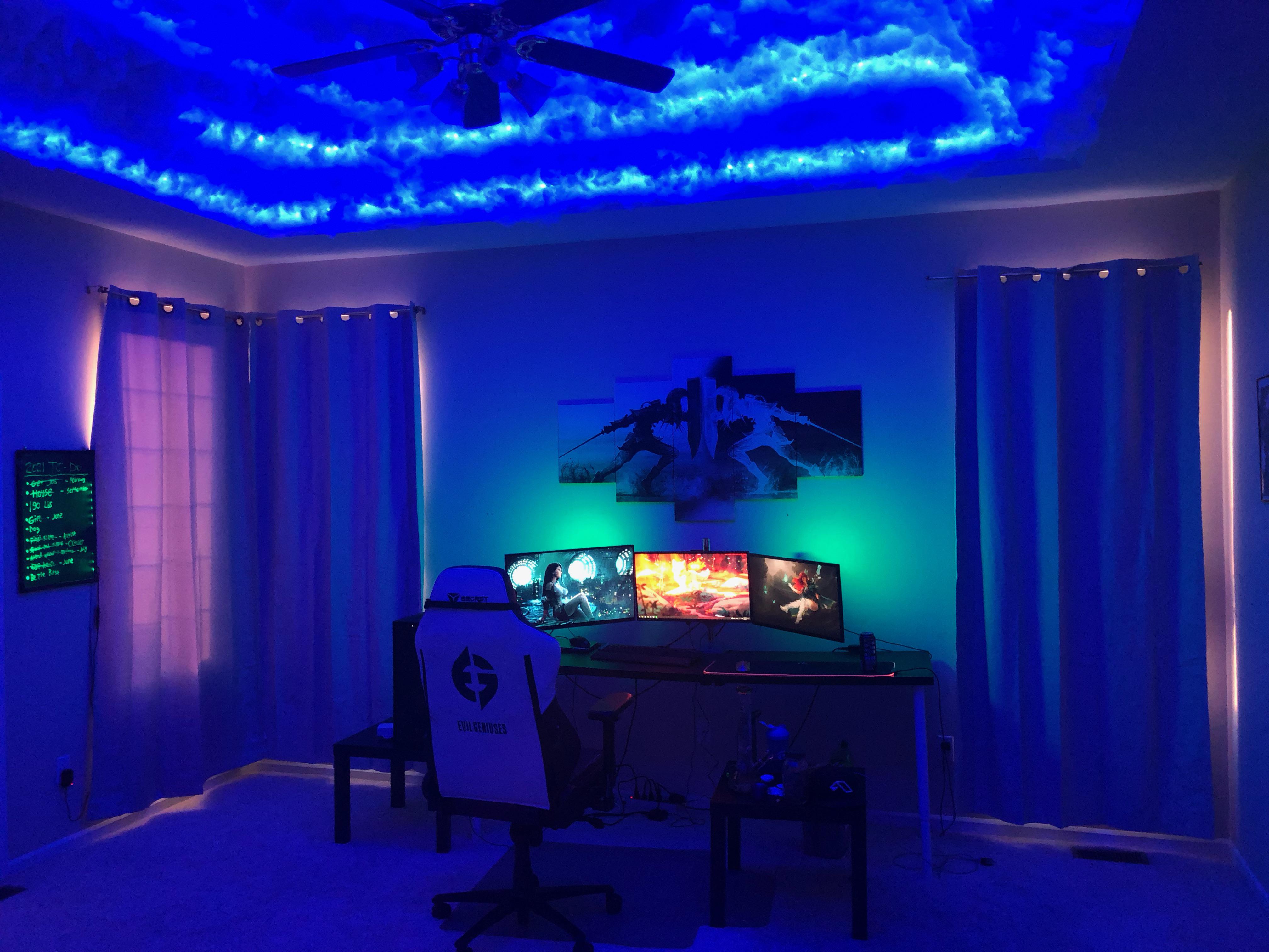 New house, new office with cloud ceiling D r/battlestations