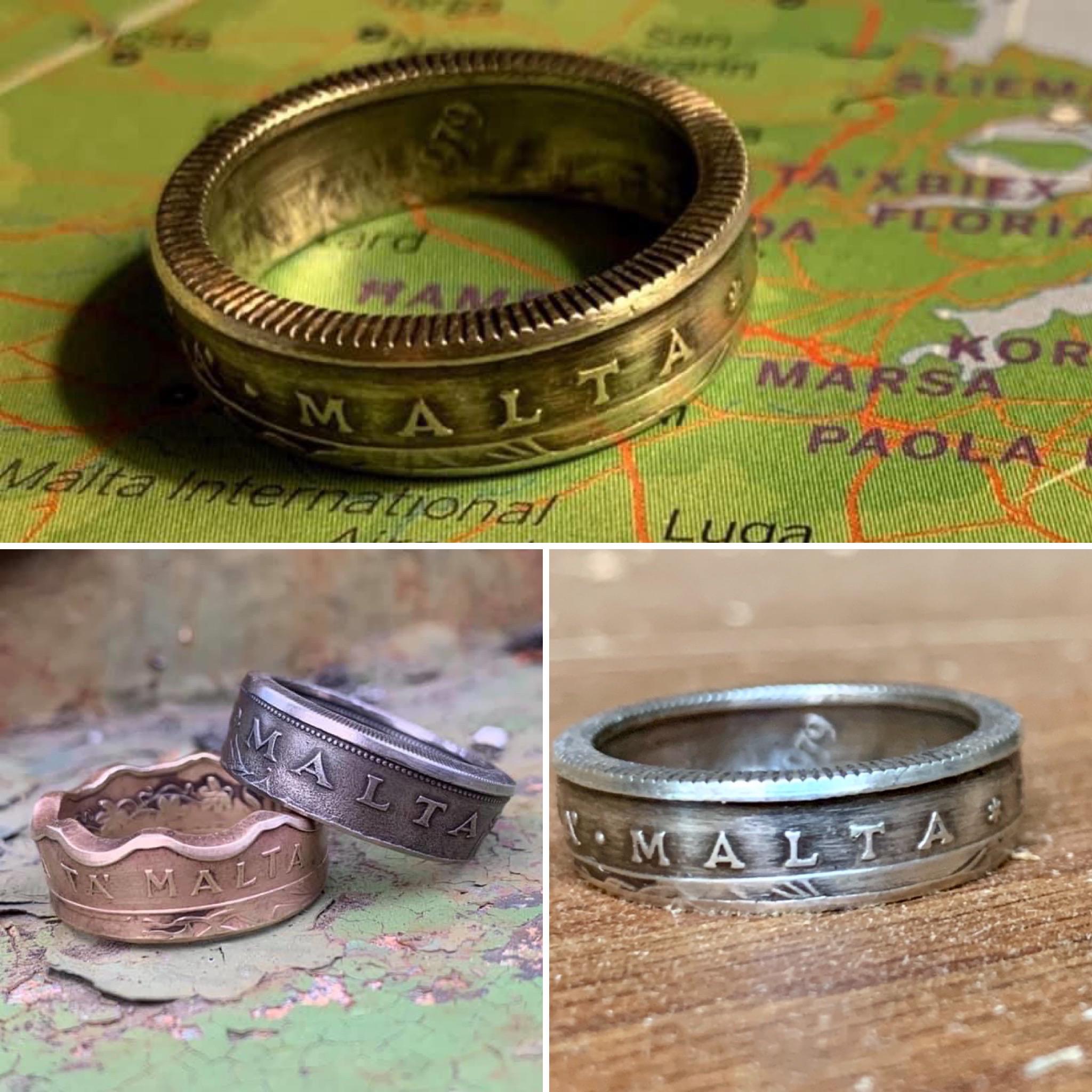 A handful of the Maltese coin rings I’ve crafted! r/malta