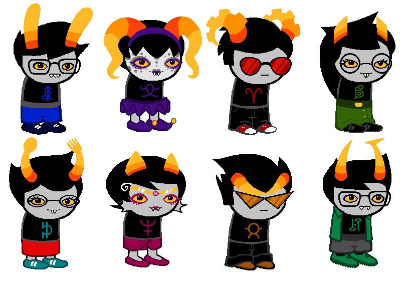 Homestuck Canon Troll Sprites