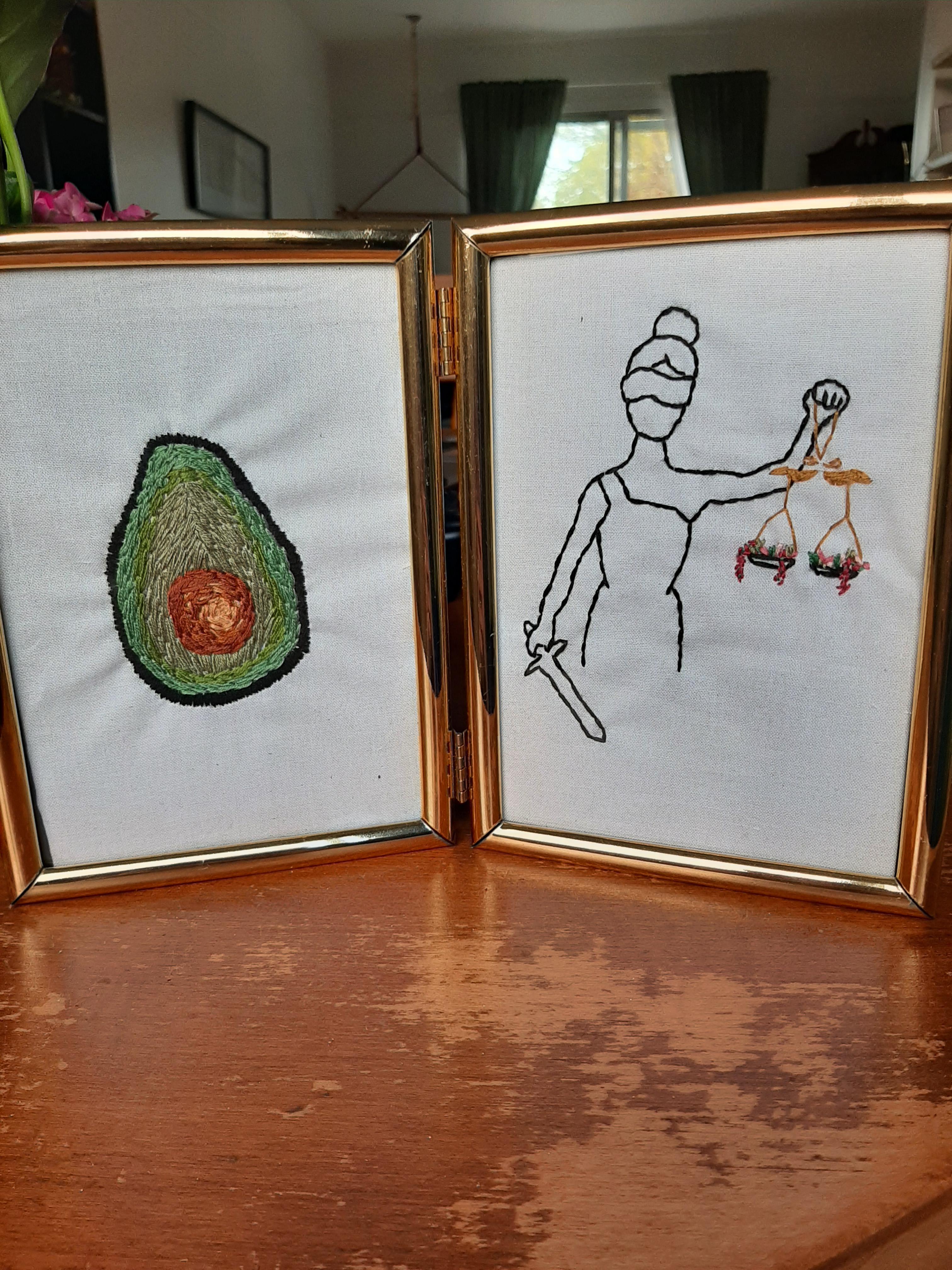 My friend asked for an embroidery for her office. She's a lawyer, in