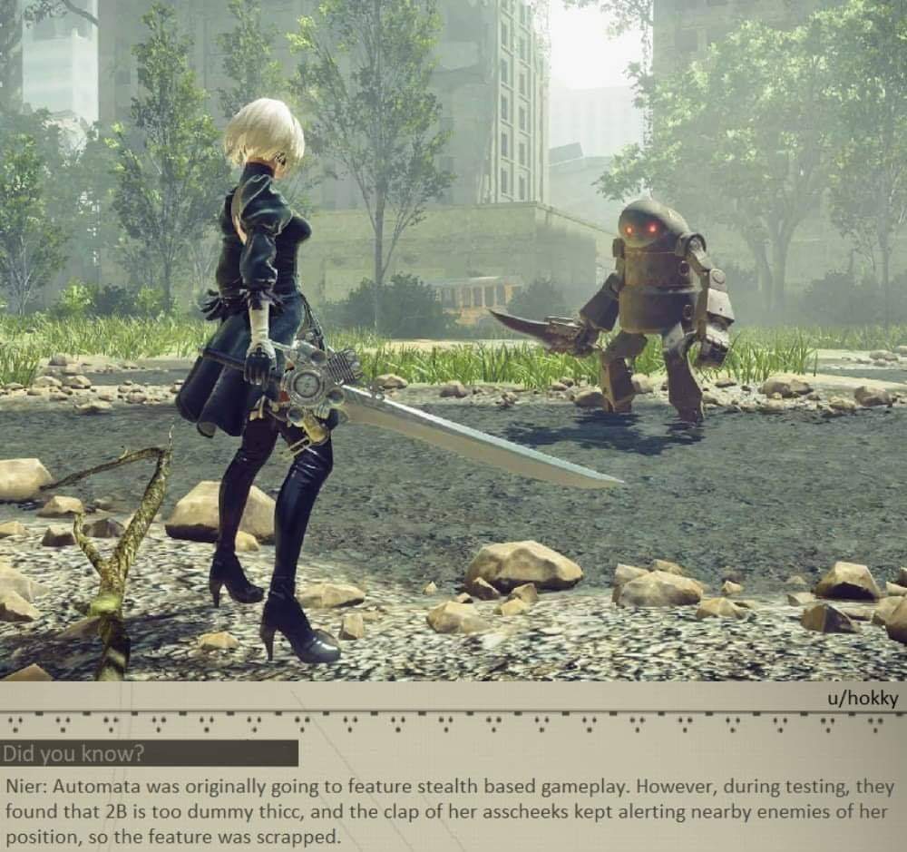 Nier Automata was orginally supposed to feature stealthbased gameplay