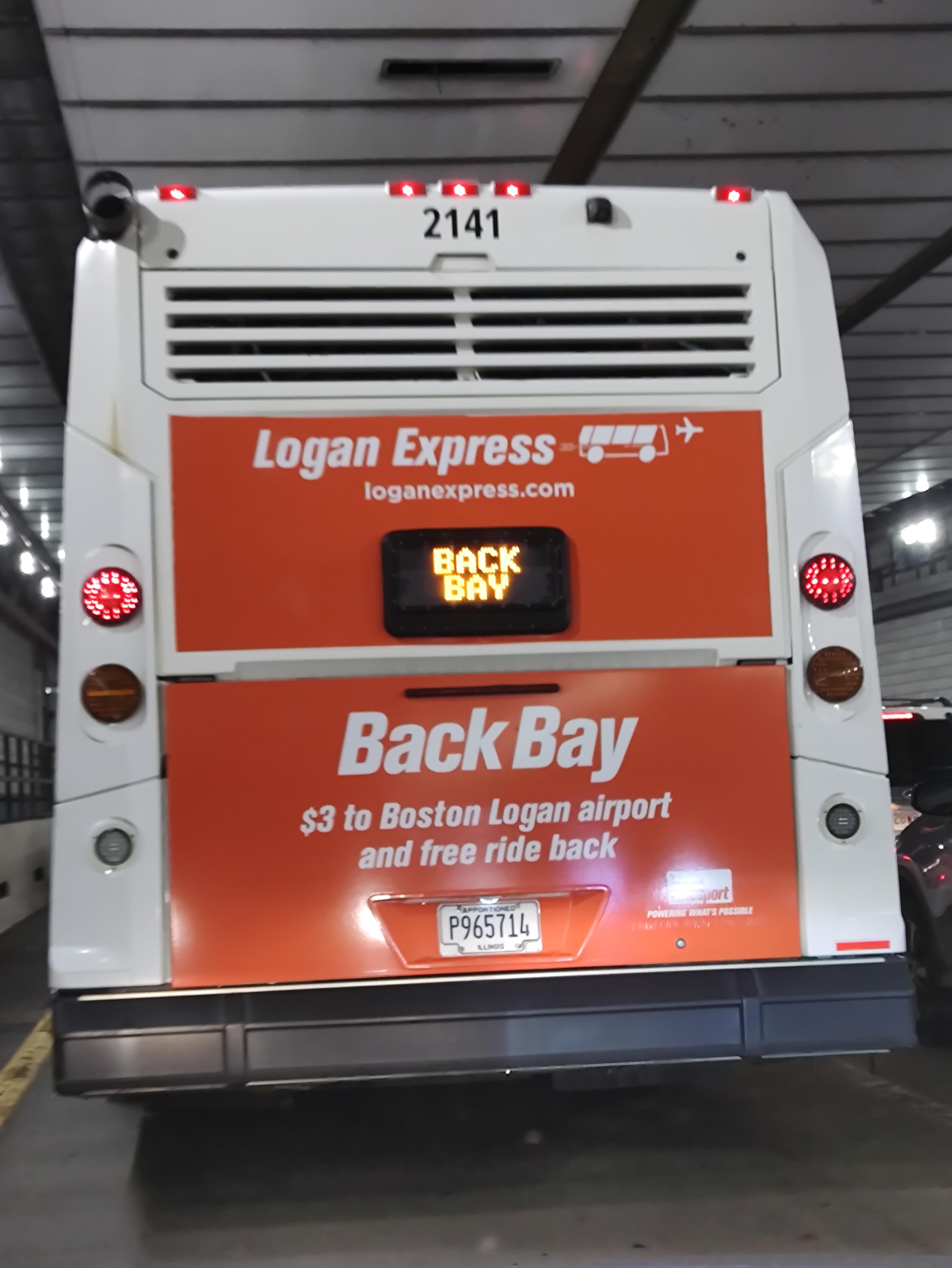 Logan Express with Illinois license plate r/boston