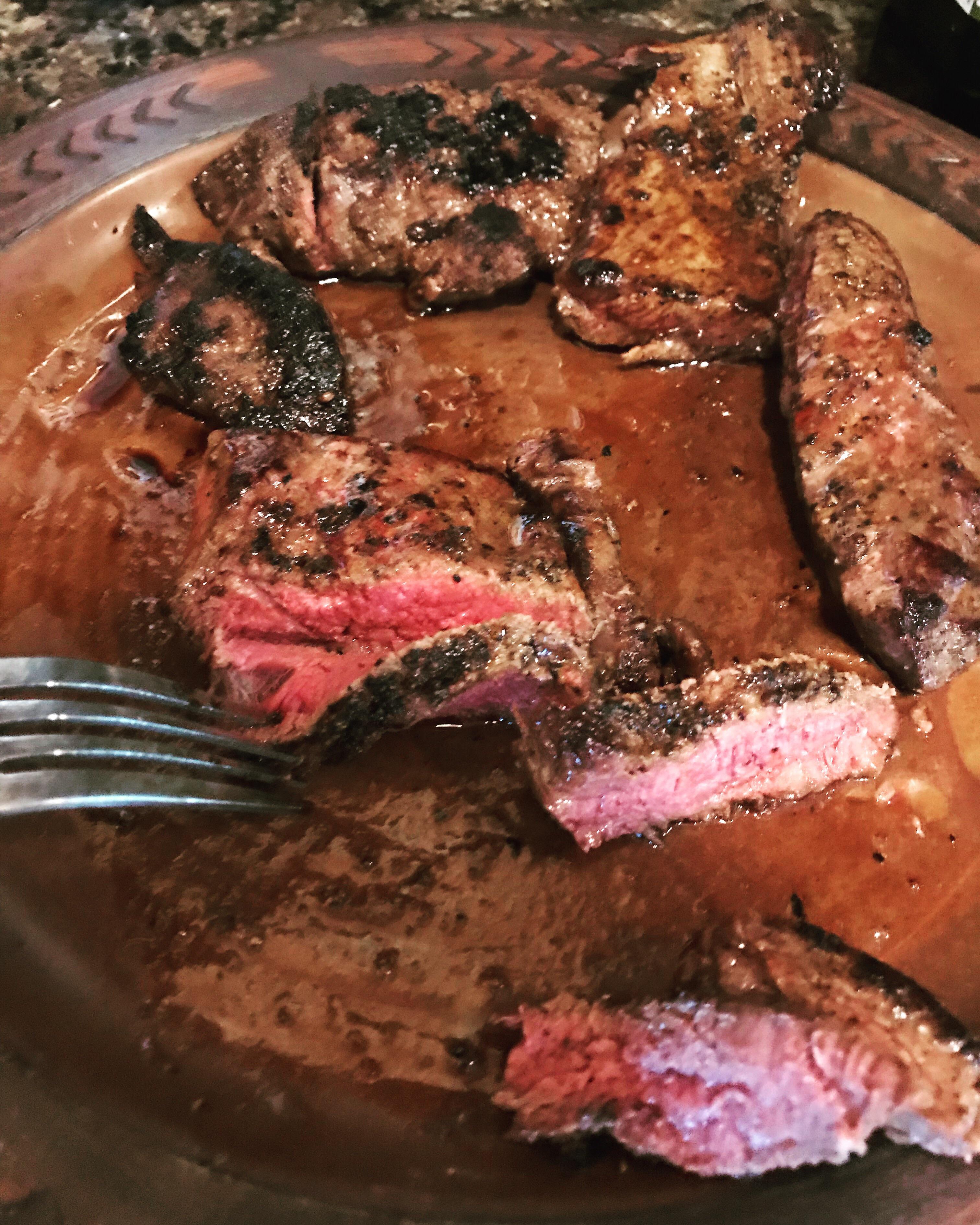 Pan seared Wyoming Mule Deer loin steaks. r/steak