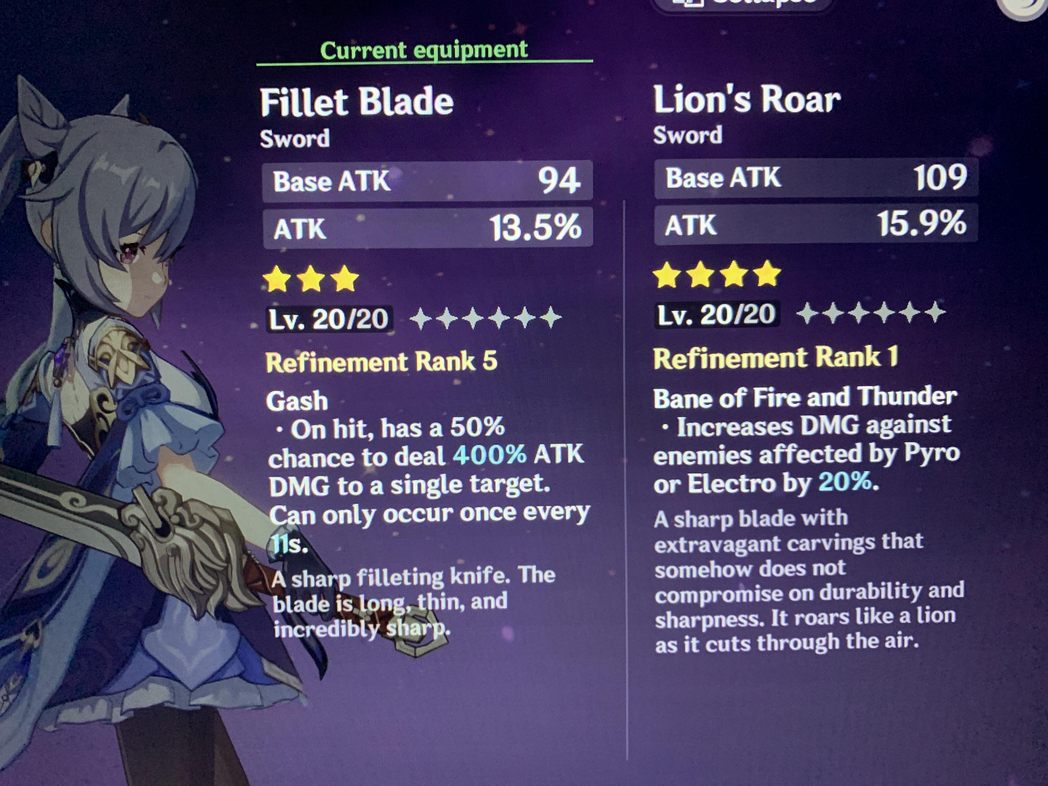 I’ve been told Lions Roar is very good but is it better at refine lvl1