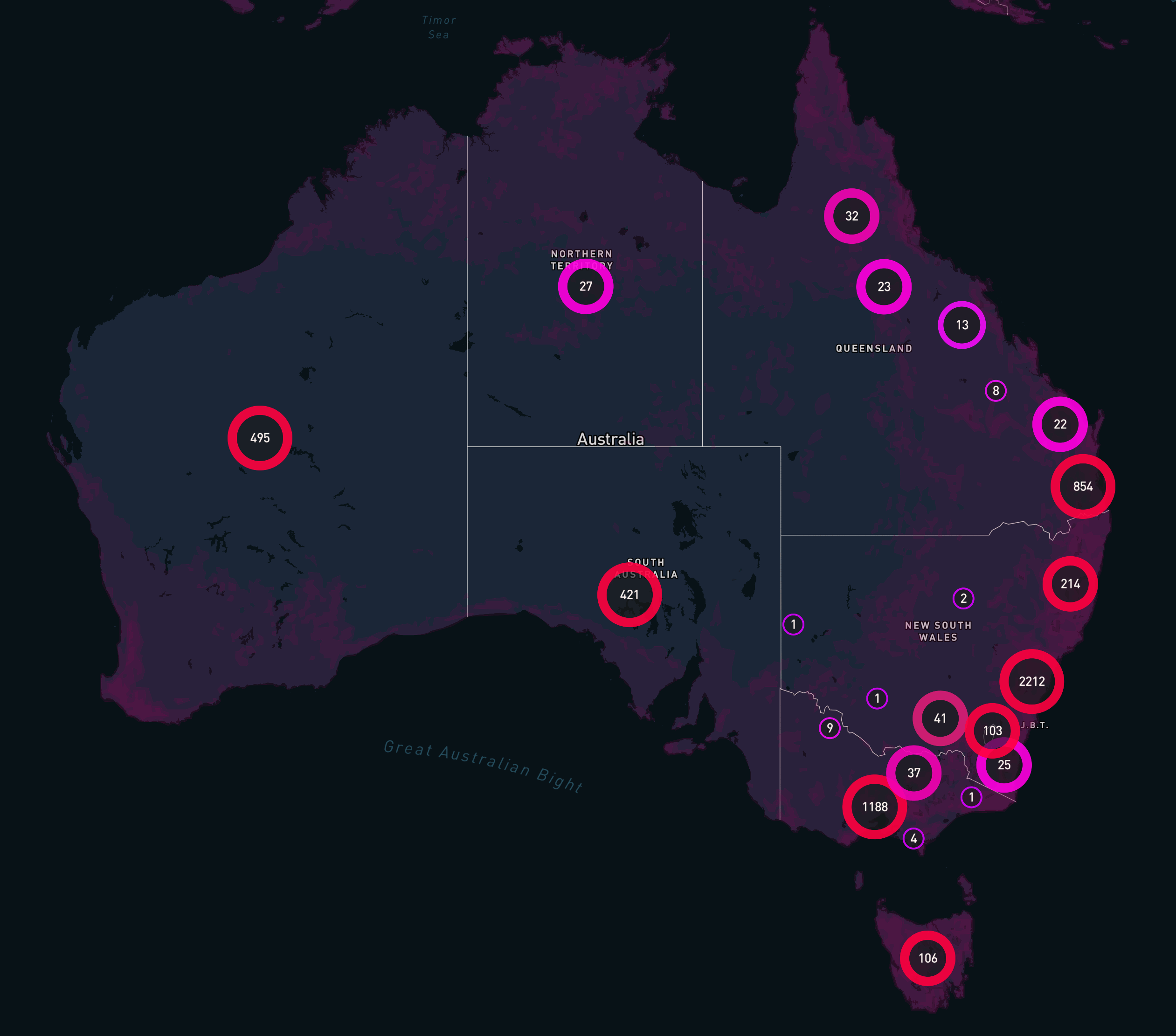 Interactive map of confirmed cases in Australia (link in comments) CoronavirusDownunder