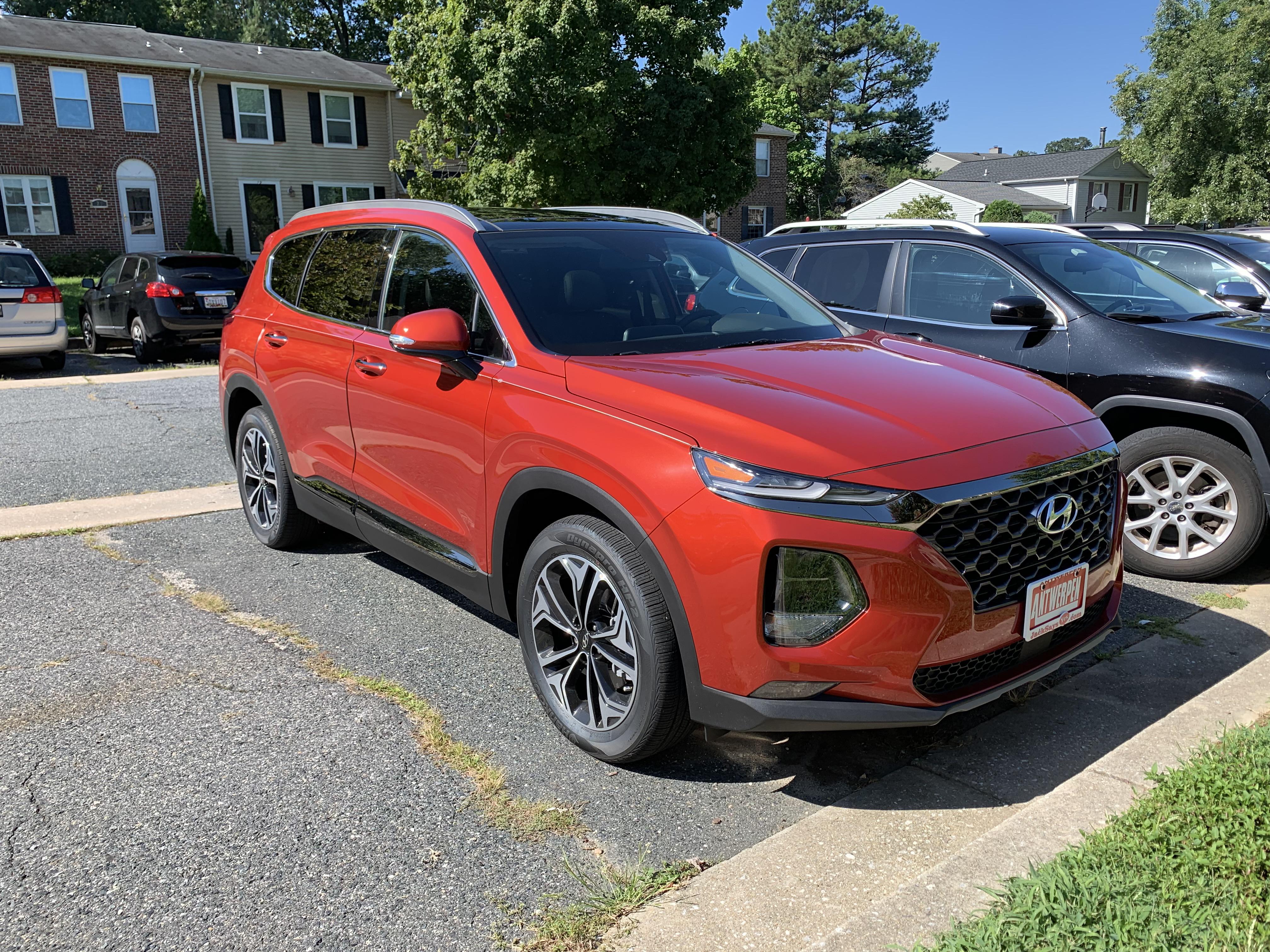 Just bought 2019 Lava Orange Santa Fe Limited 2.0T r/Hyundai