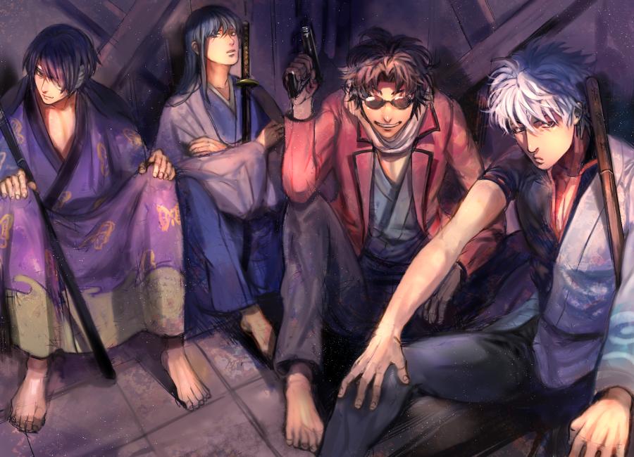 [Daily Gintama Fanart 416] The Good Ol’ Joui Four r/Gintama