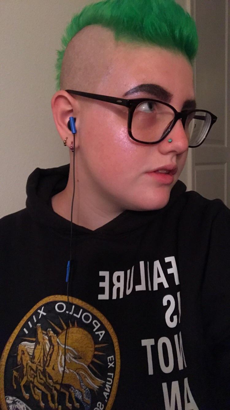 Moderately new nose piercing done by Matt Feck in Tampa, FL