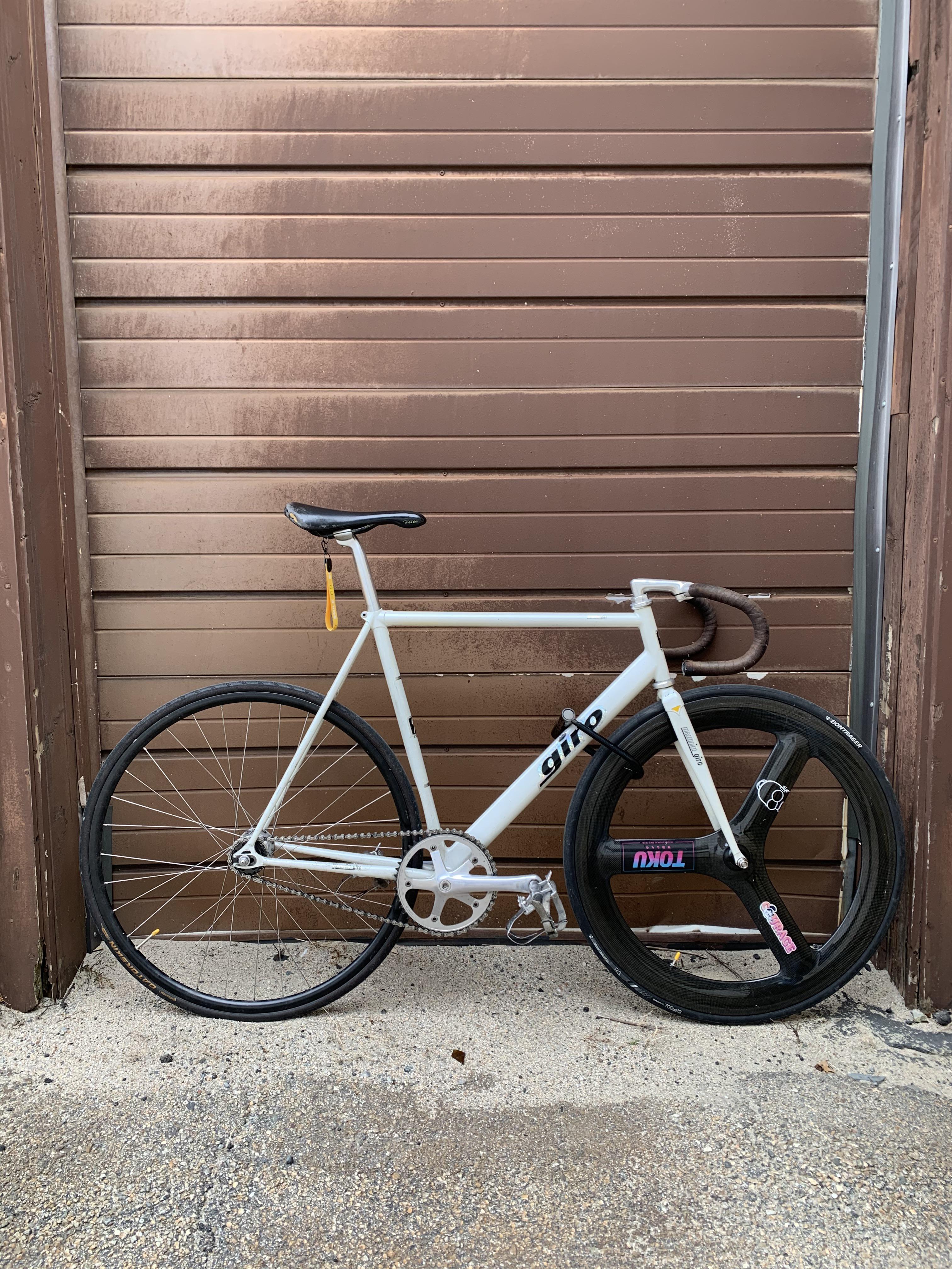 Work your bike messenger job on an Olympic track bike, you’ll get those