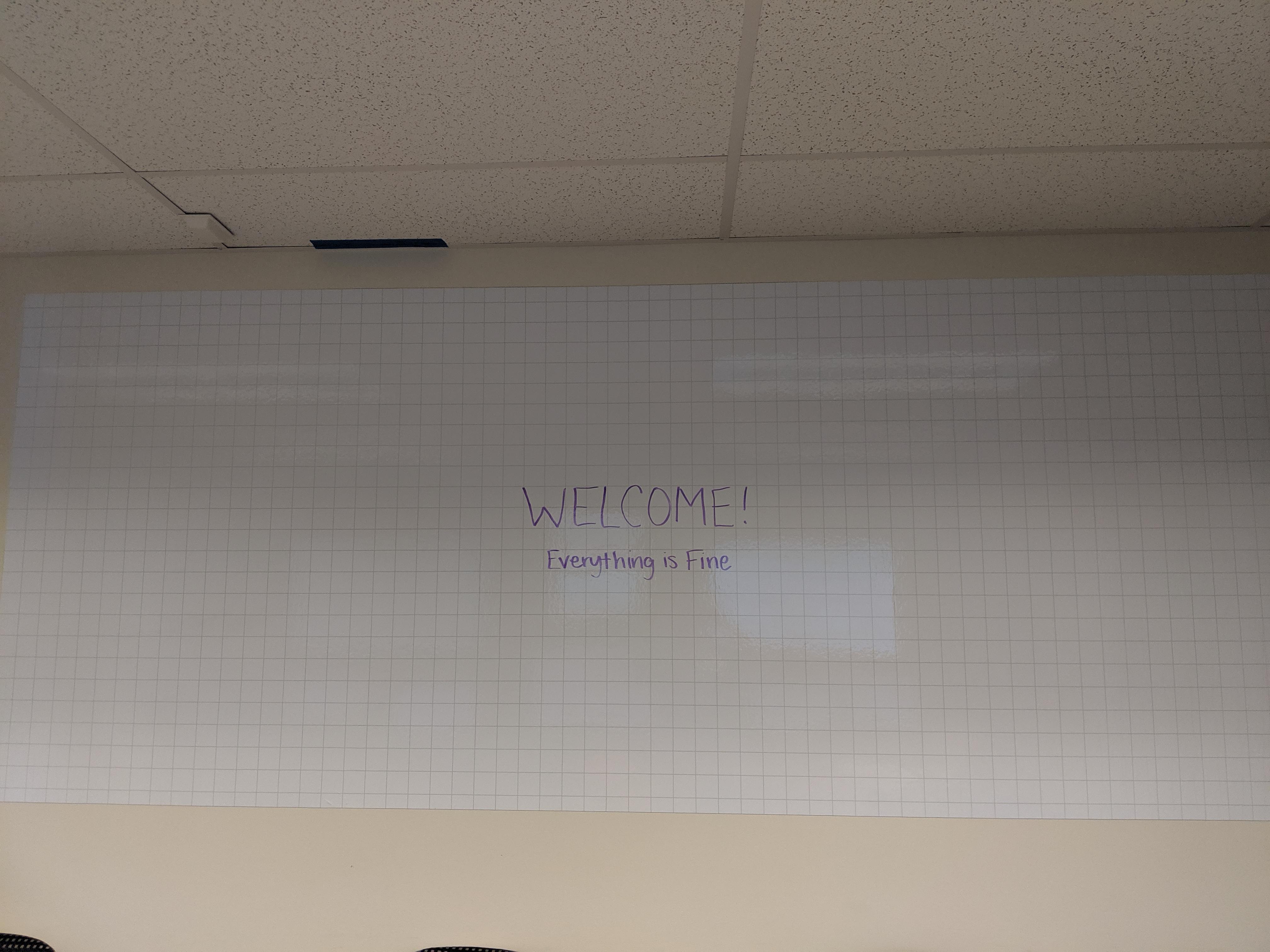 They installed a massive whiteboard in the break room at work. I couldn