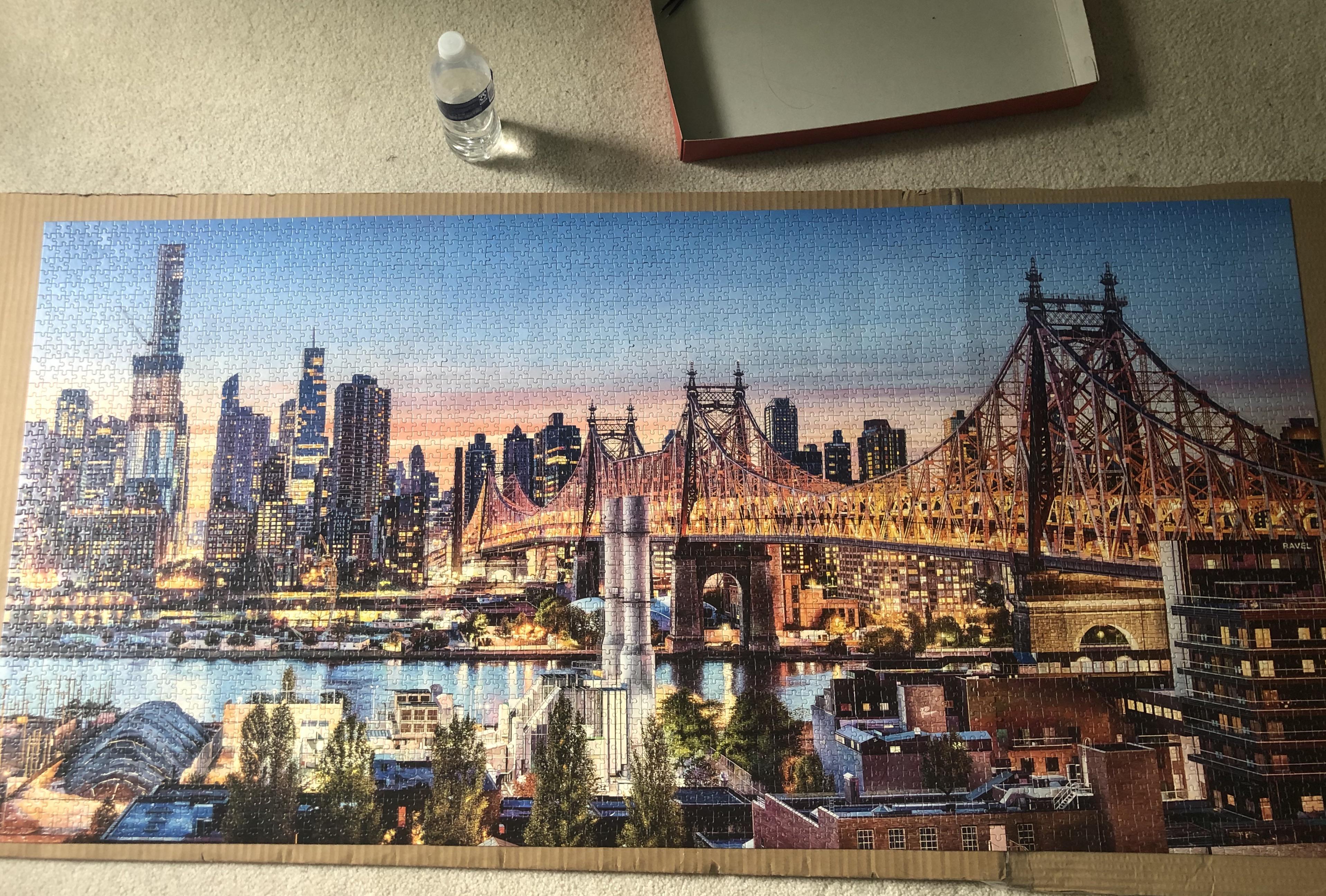Castorland “Good Evening New York” 4000pc Finally Completed. The sky