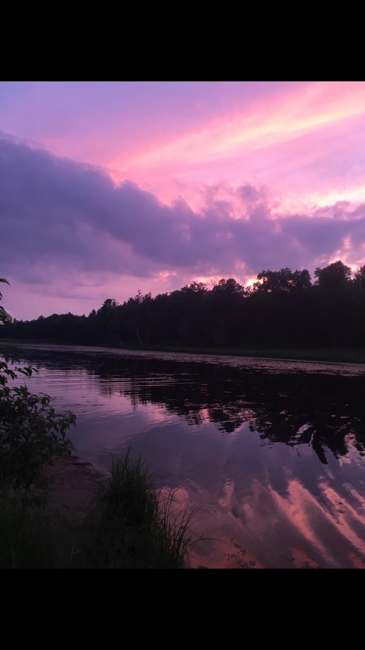 Sunset over the channel at Pinery Provincial Park, Ontario last July