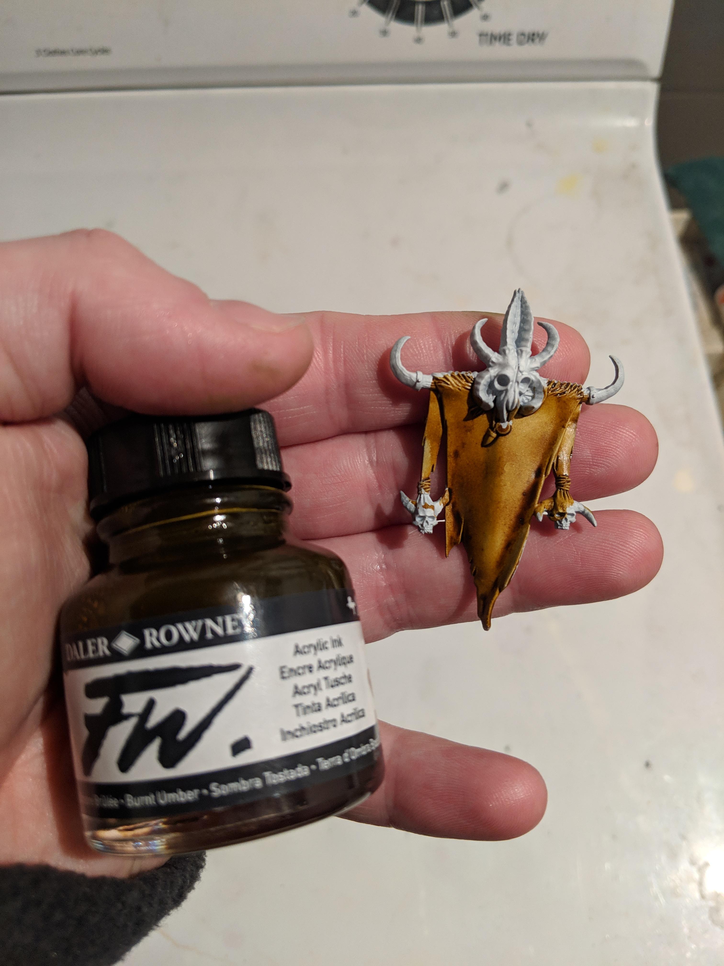 Got this to airbrush minis with but straight from the pot gives a good