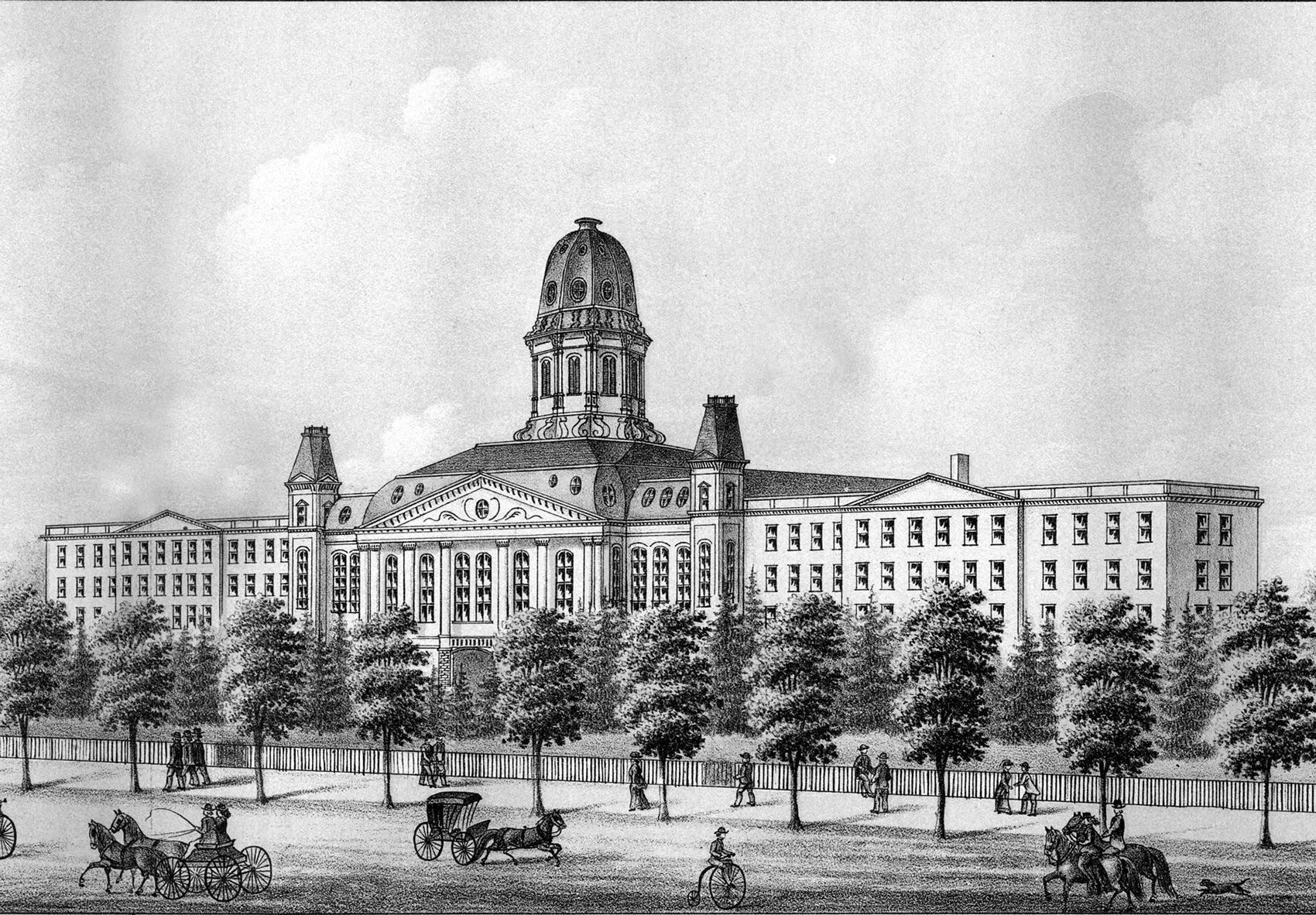 University Hall, University of Michigan, demolished 1950 r/Lost