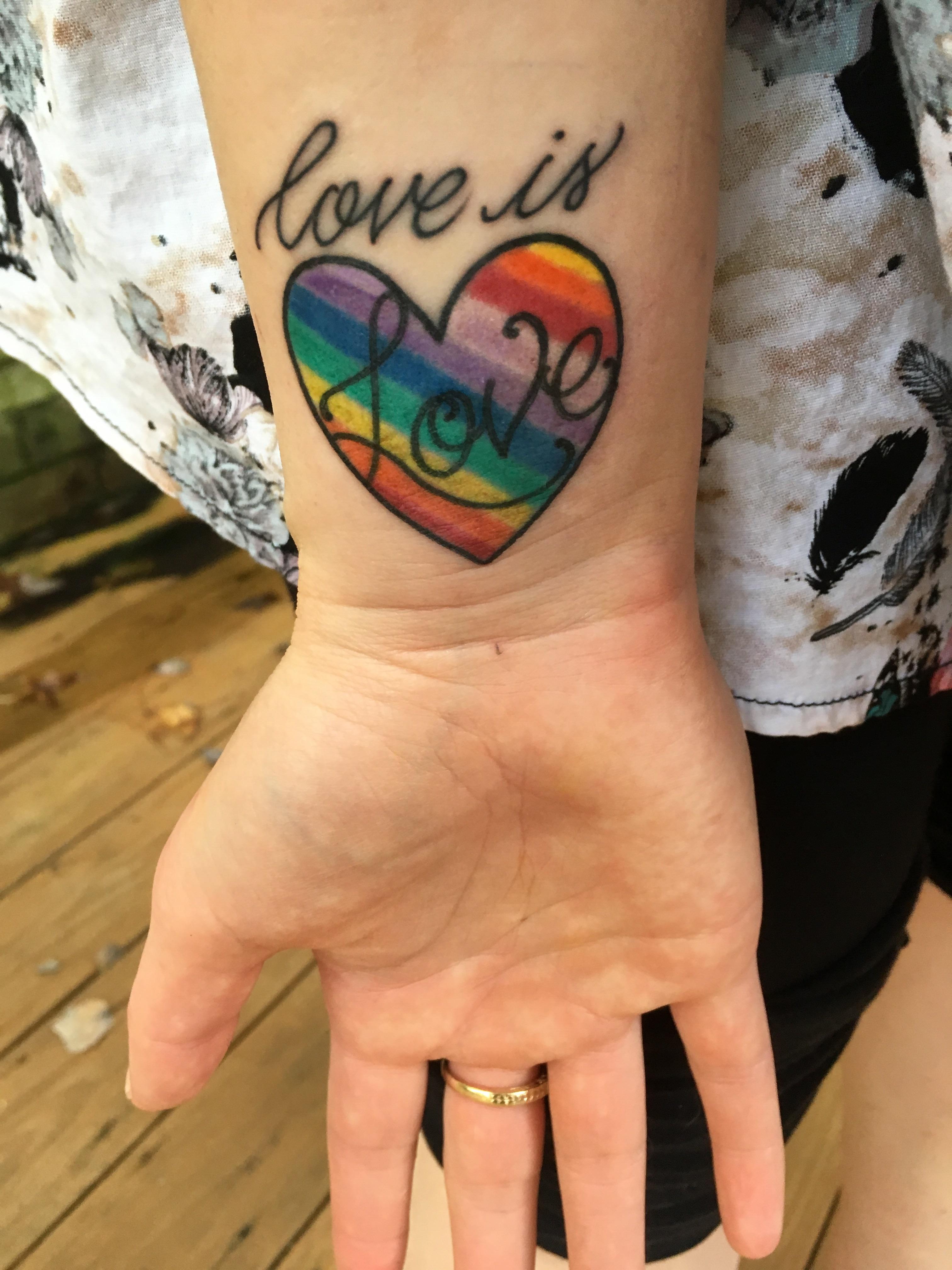 My new tattoo Love is Love r/lgbt
