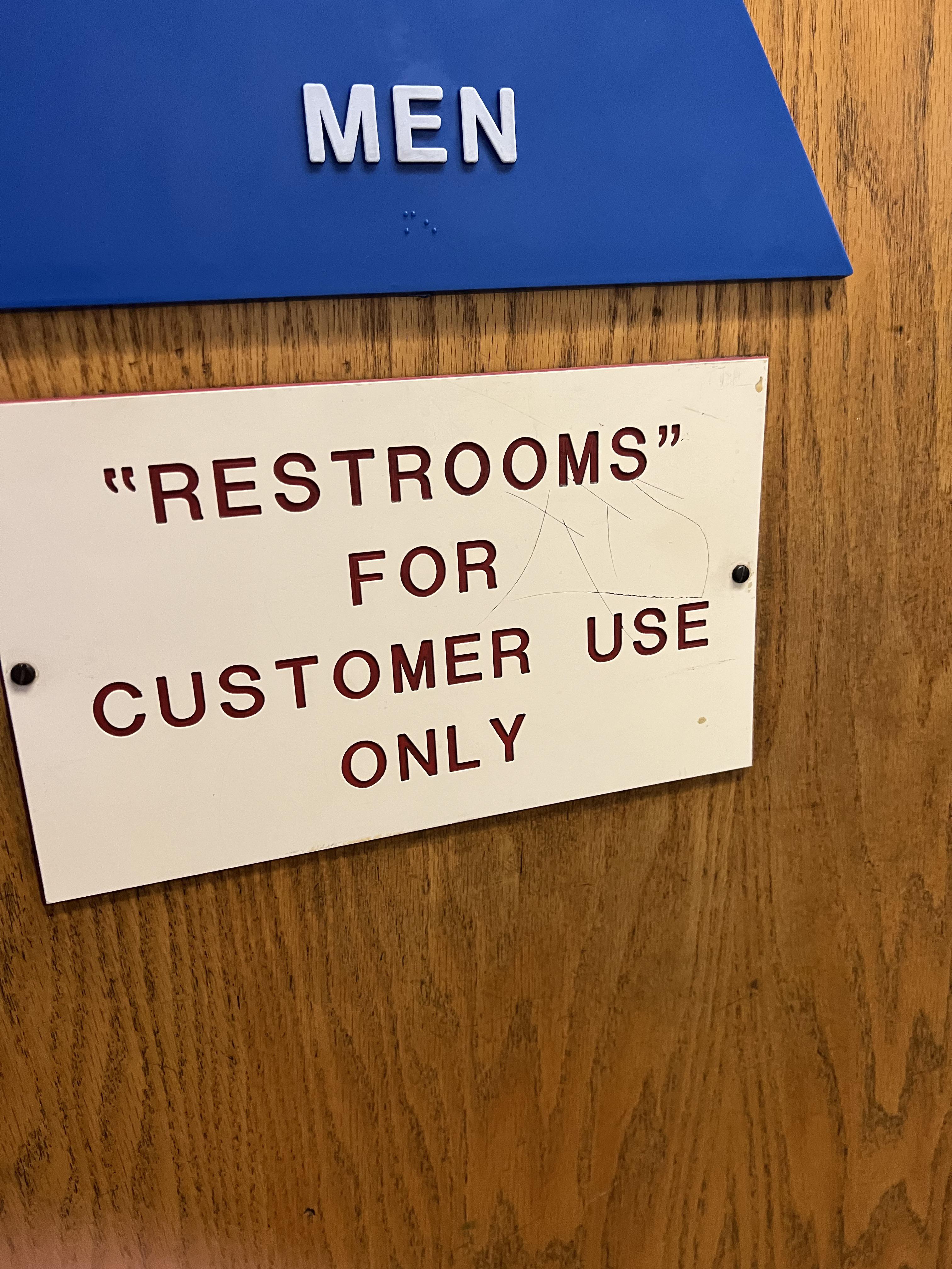 “Restrooms” r/suspiciousquotes