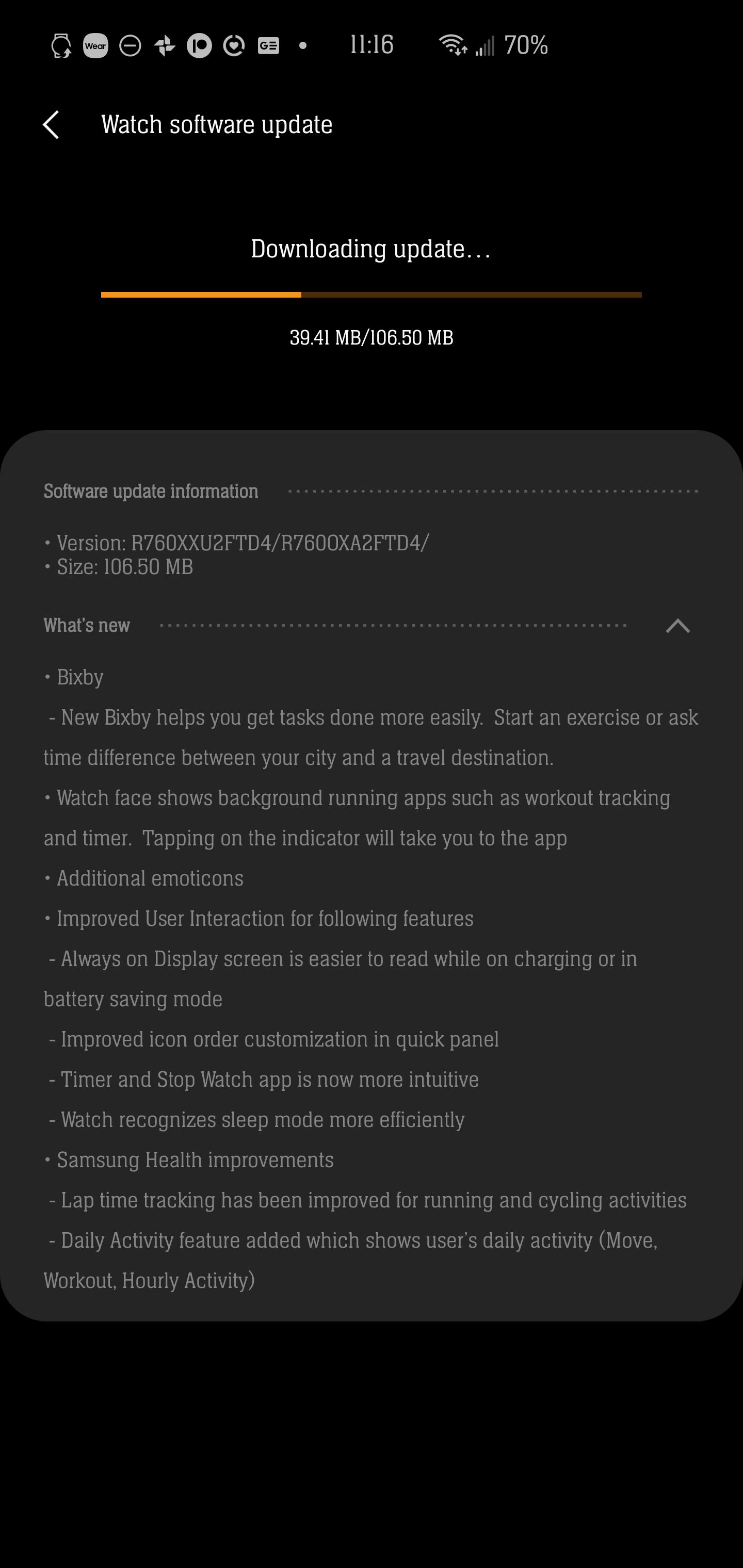 New Gear S3 Update is live! : r/samsung