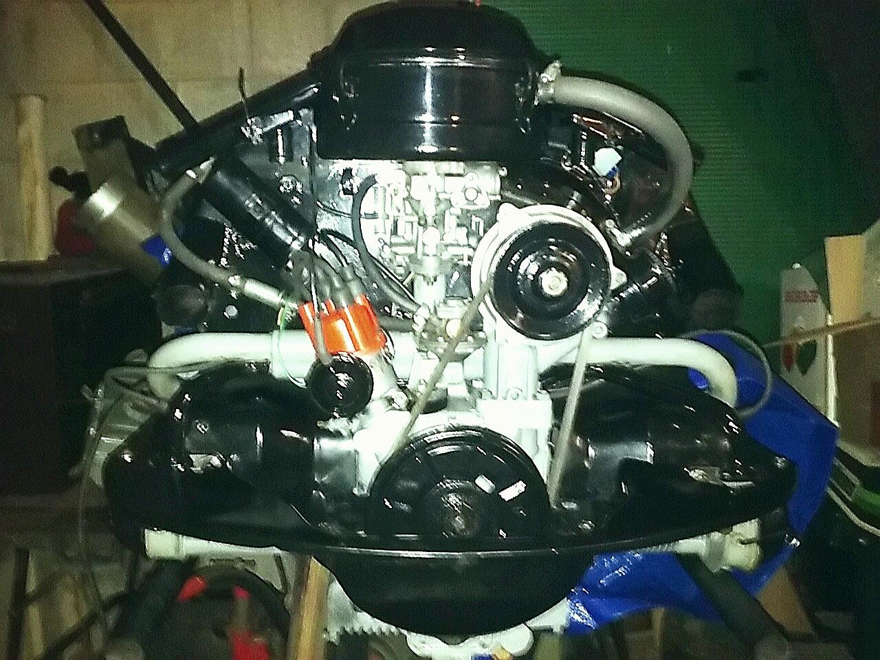 My freshly rebuilt 1970 singleport aircooled Volkswagen engine. r