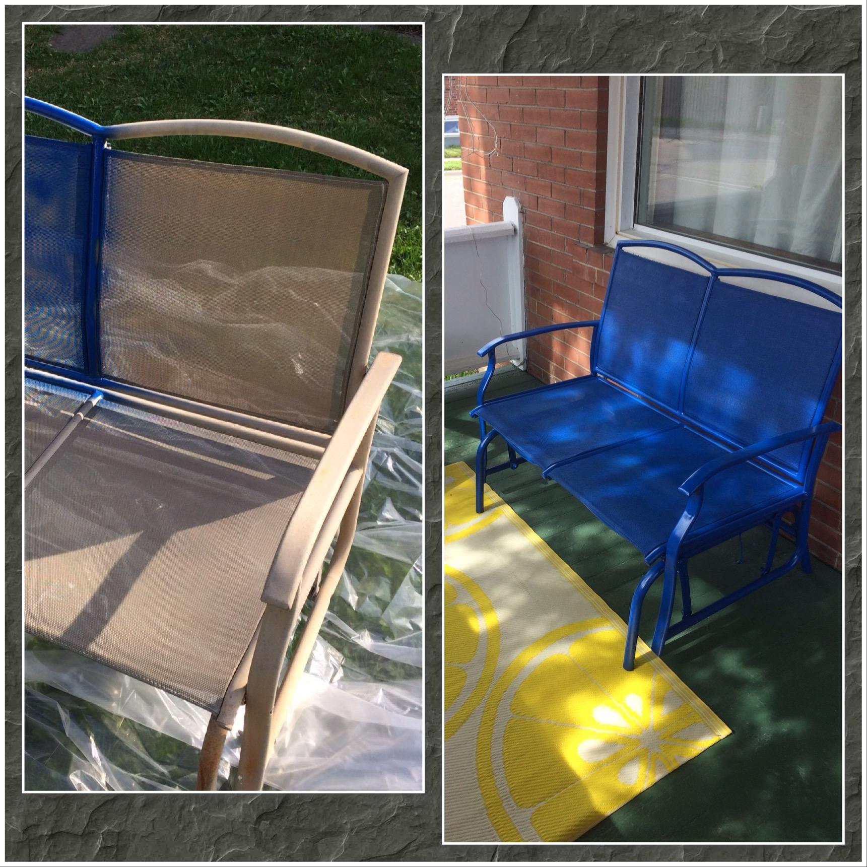 25 Porch Glider with 10 Spray Paint Makeover r/ThriftStoreHauls