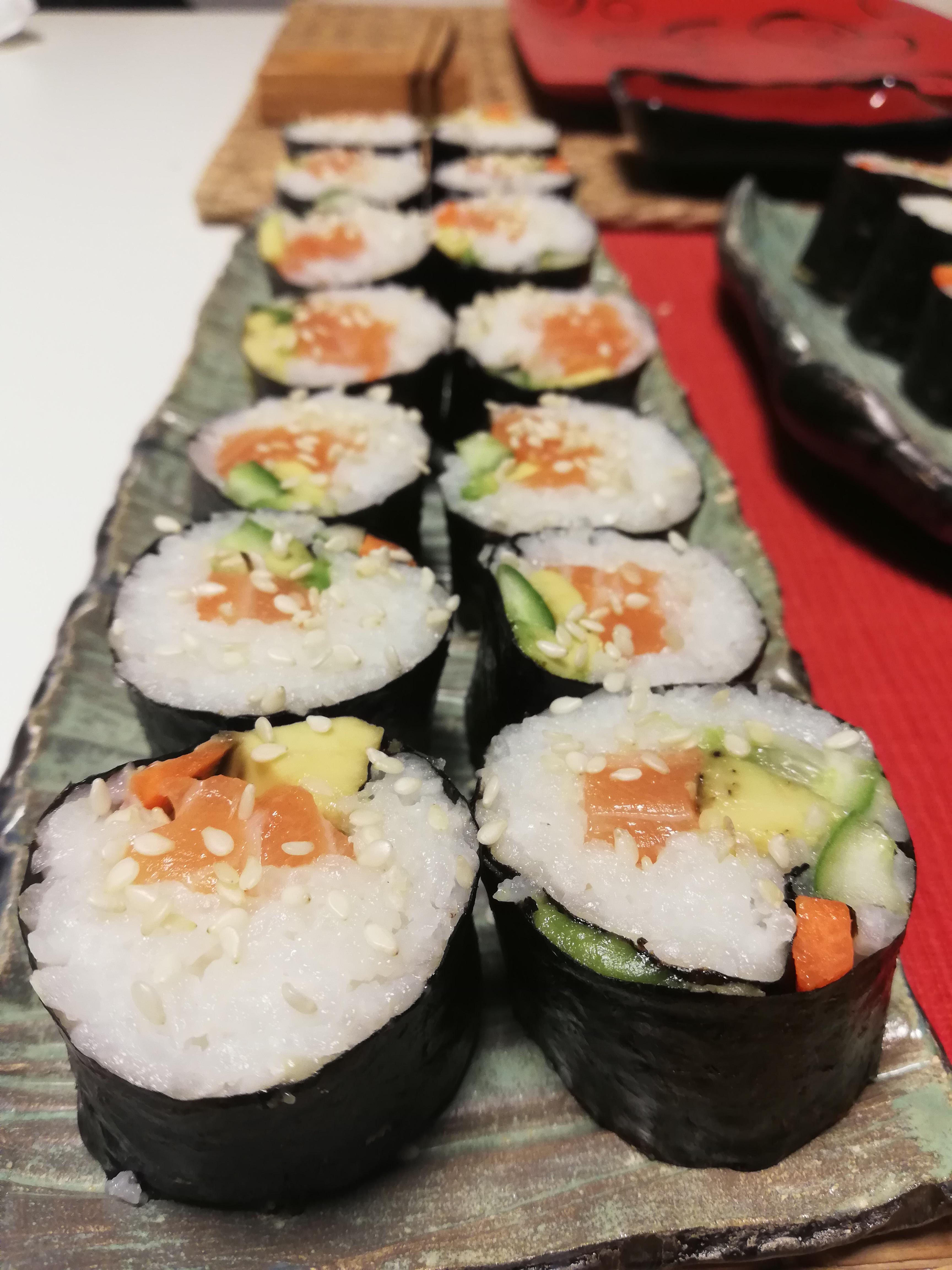 Fırst time I made decent sushi! But I still can't cook rice on an