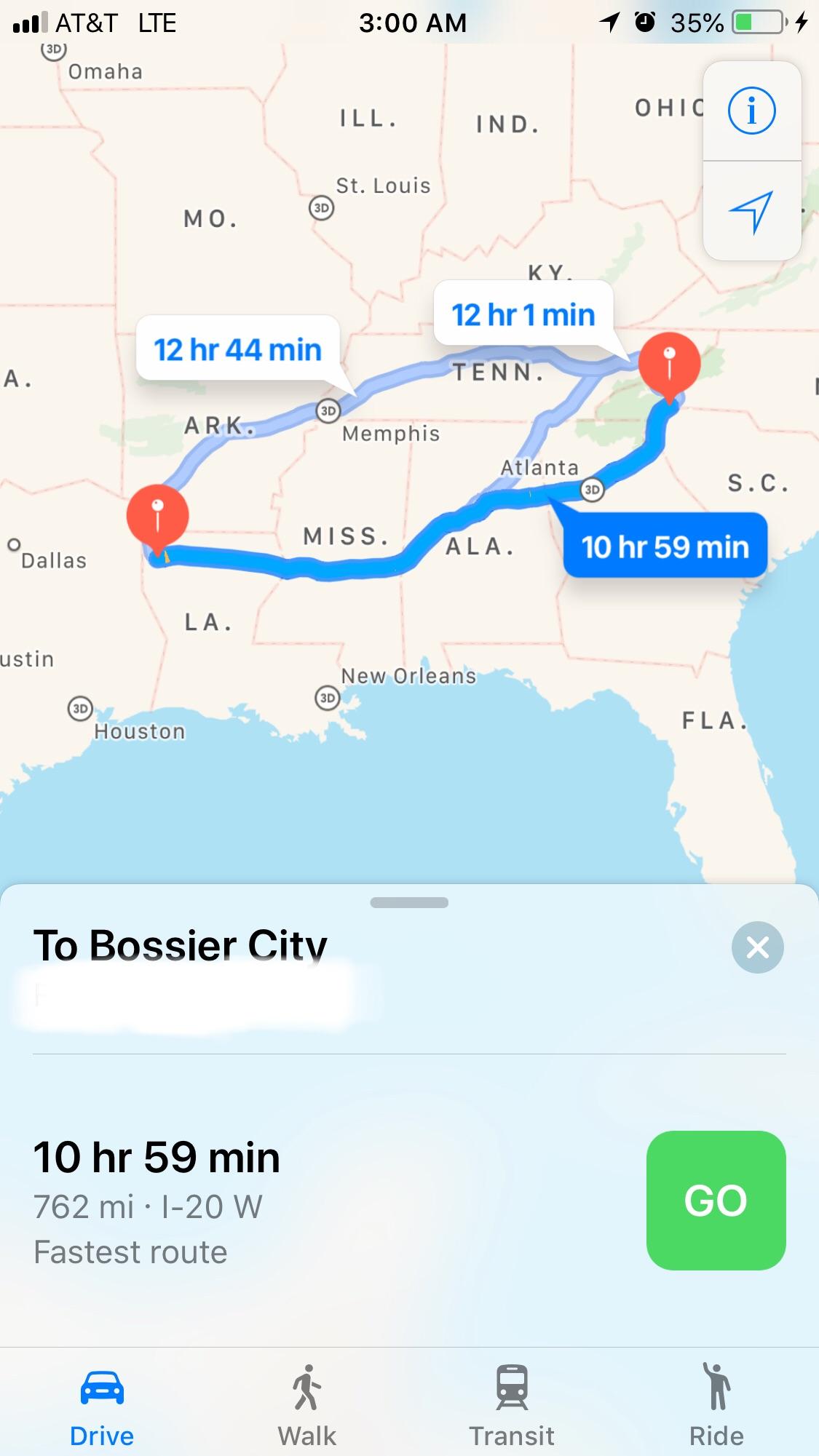 interesting stops along the way to Louisiana? Taking the southern route
