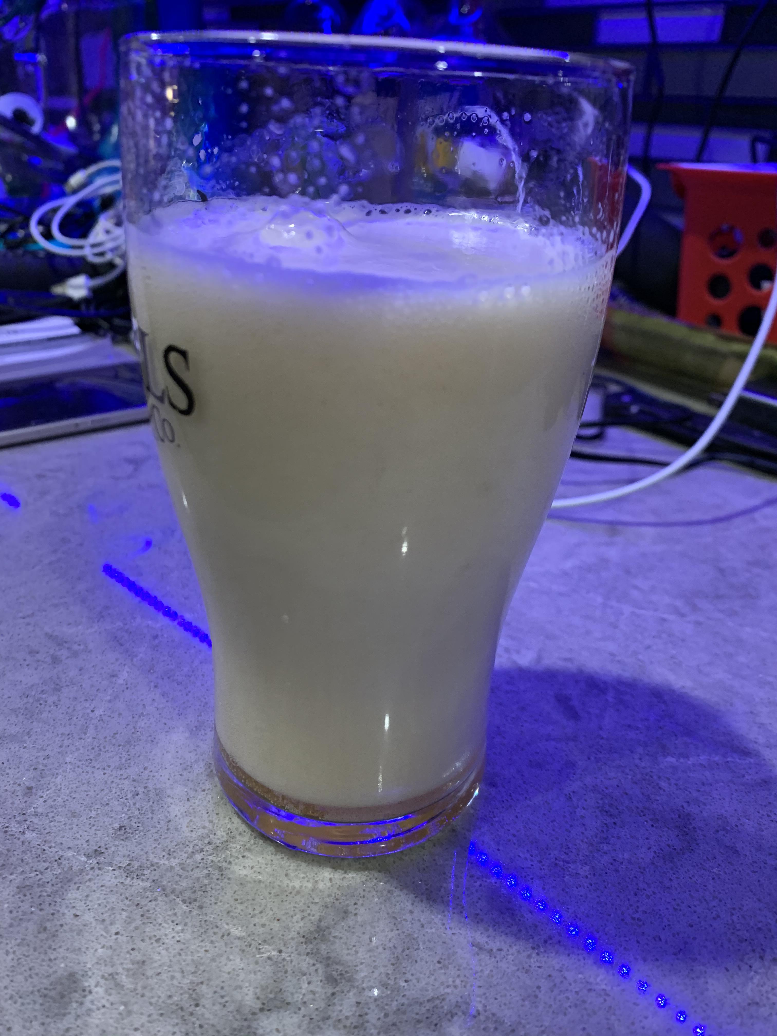 All foam. I just kegged a few days ago and forced carbed for 24 hours