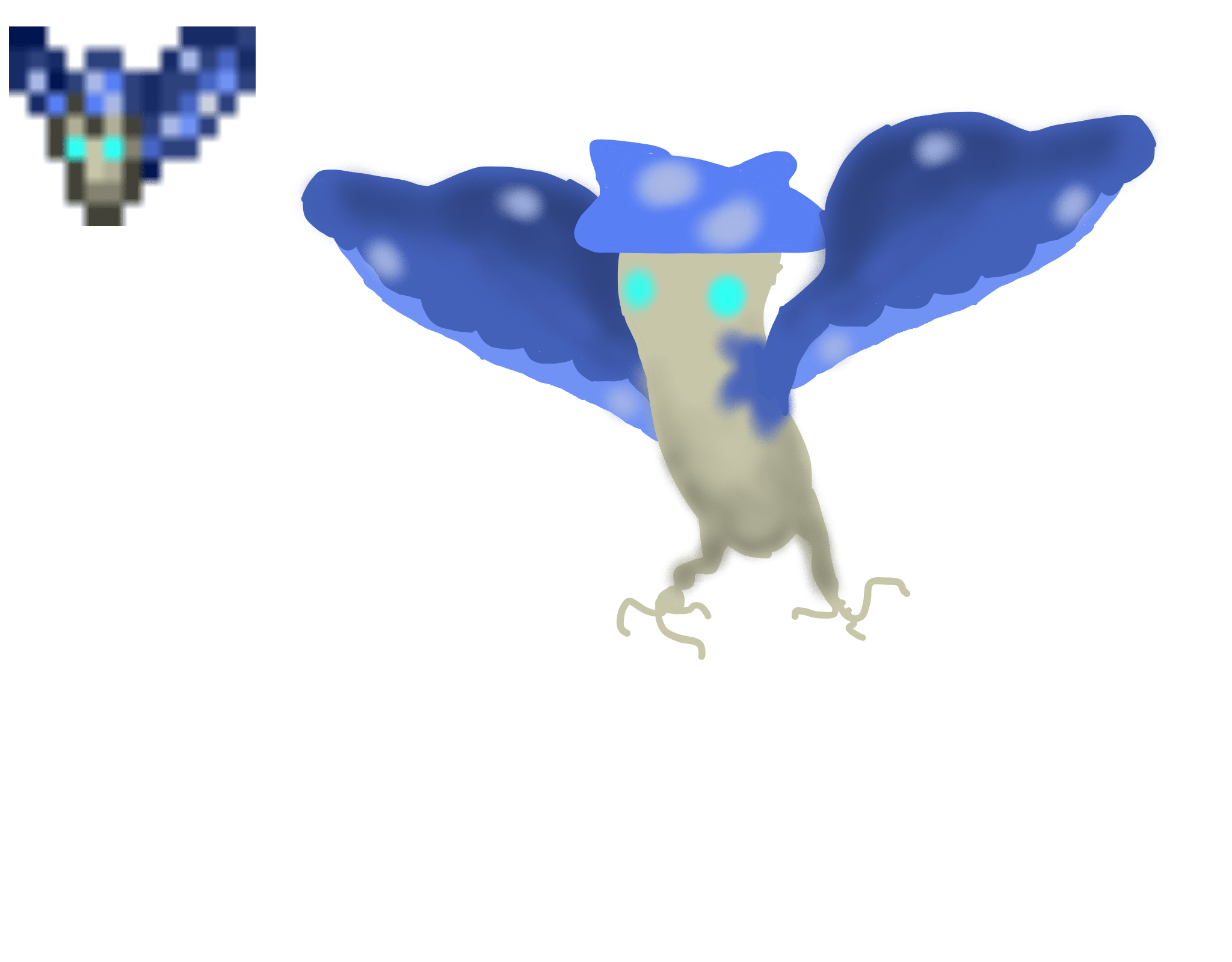 Drawing terraria enemies 70 Spore Bat r/Terraria