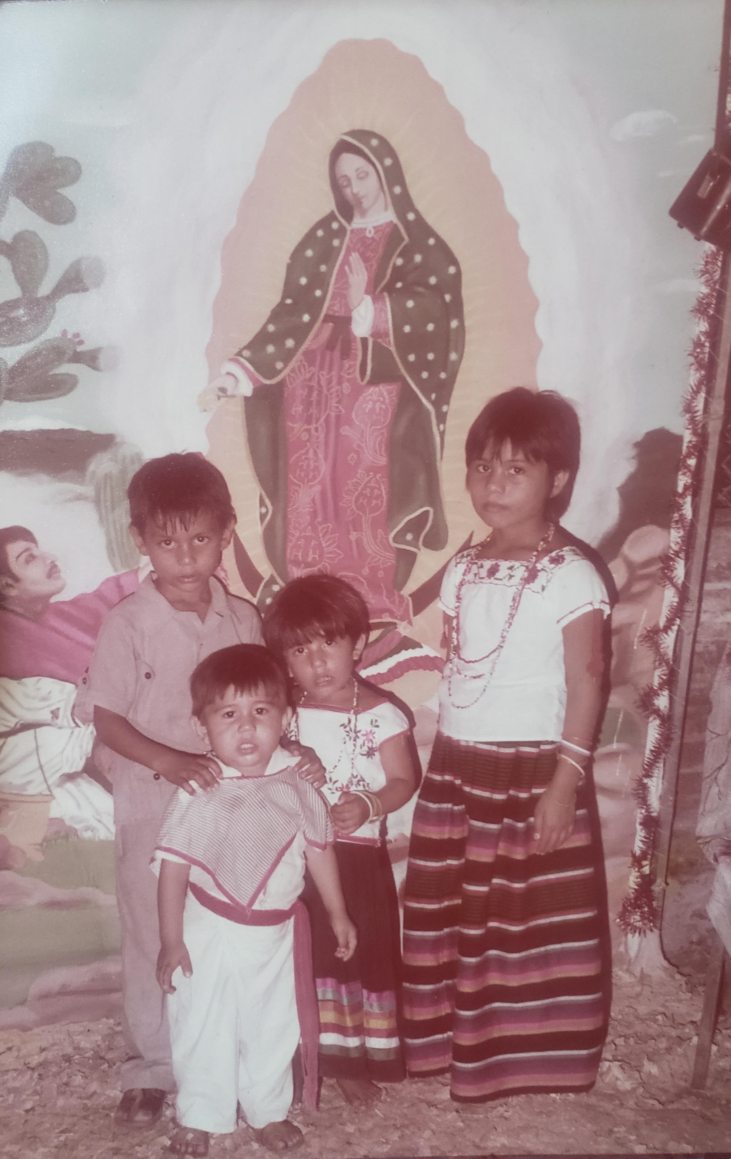 Colima México, With a look that could kill.... My mom (right) and her siblings Ealry 80s. r