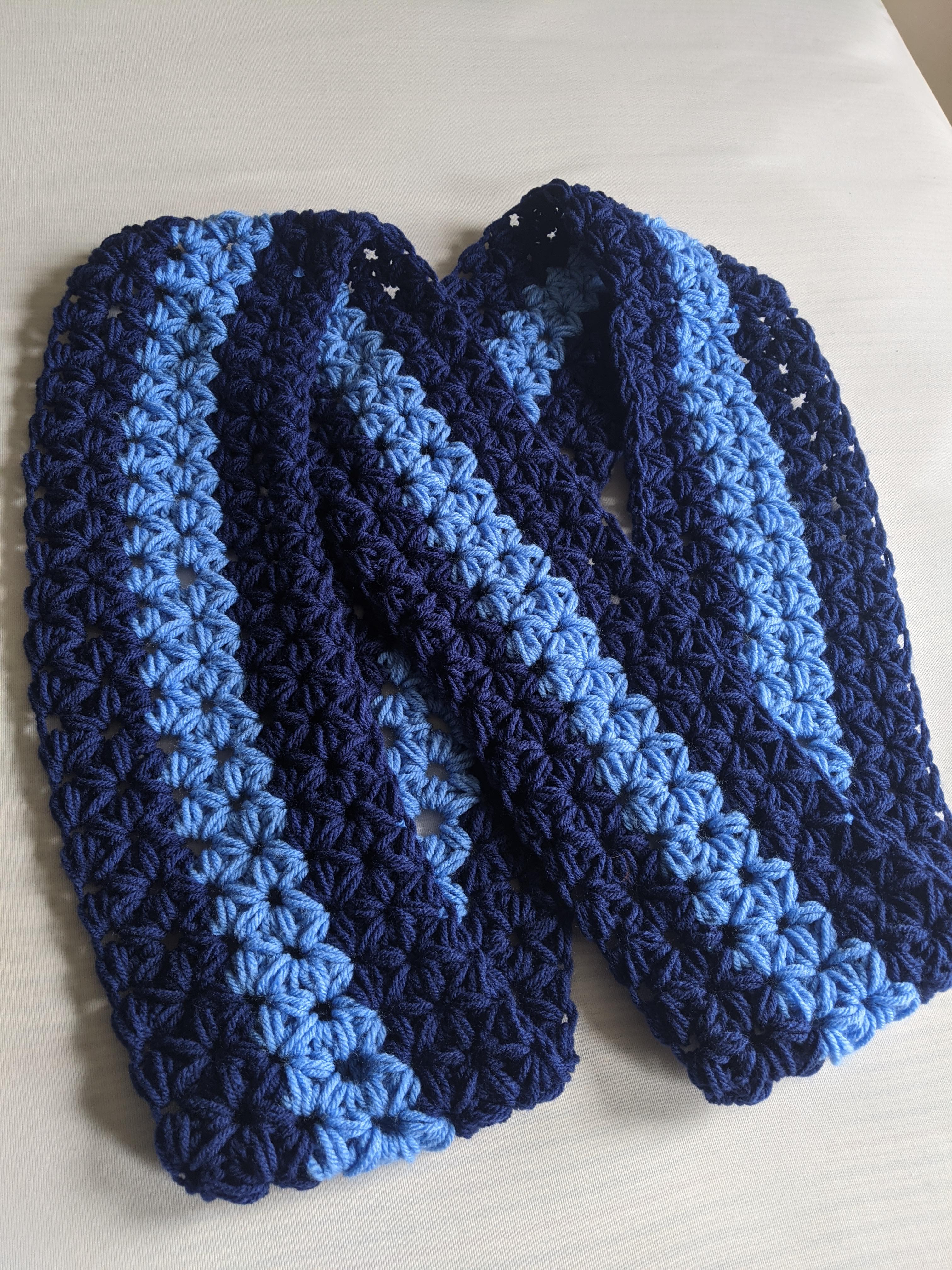 Wanted to try out the Jasmine stitch so I made my buddy an infinity