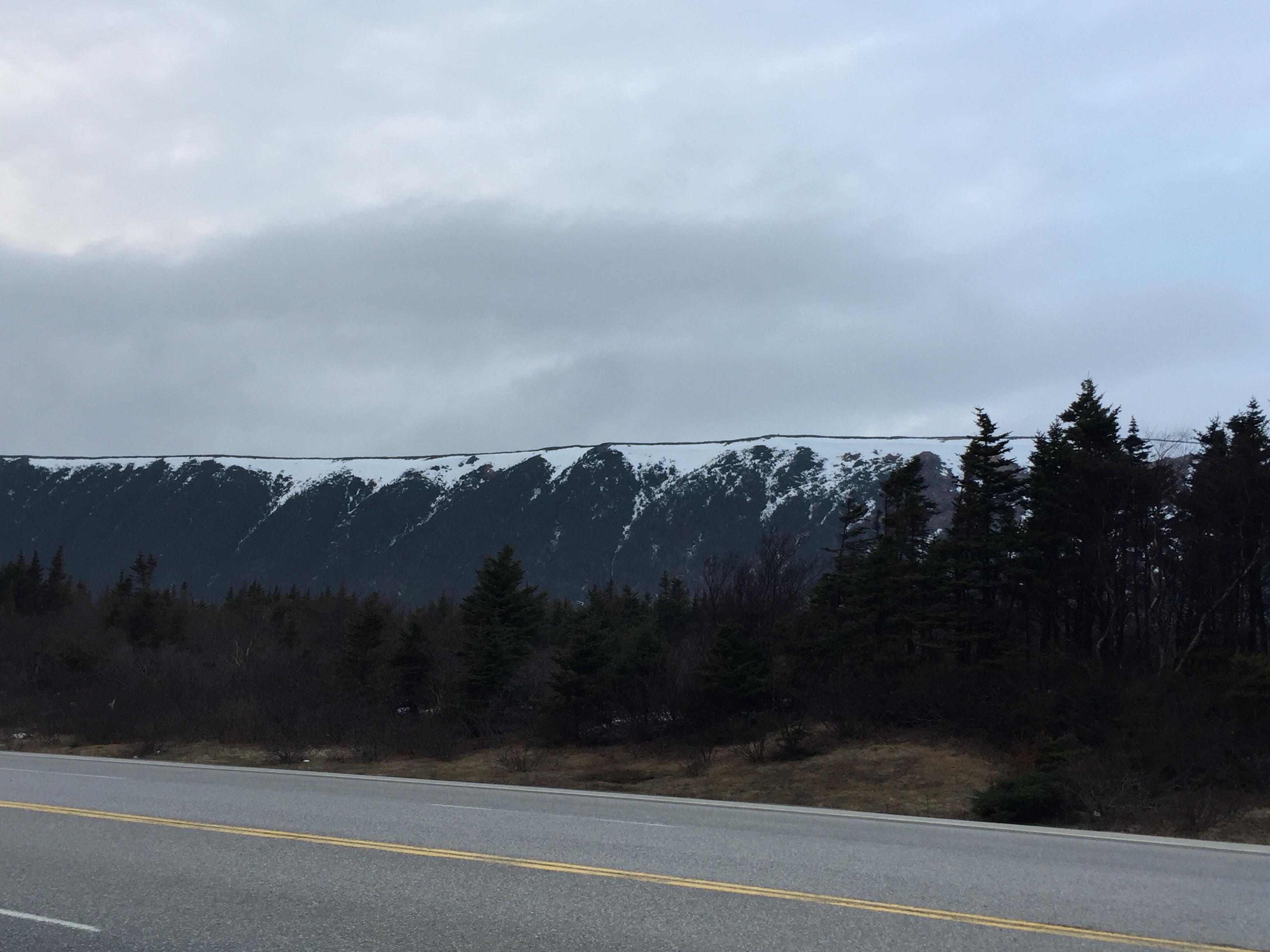 Picture of The Hills Outside Port Aux Basque. The snow melted in an odd