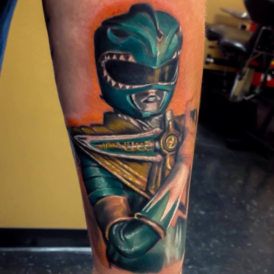 Green Ranger Tattoo I got a while back. Jerry Pipkin at Seventh Seal