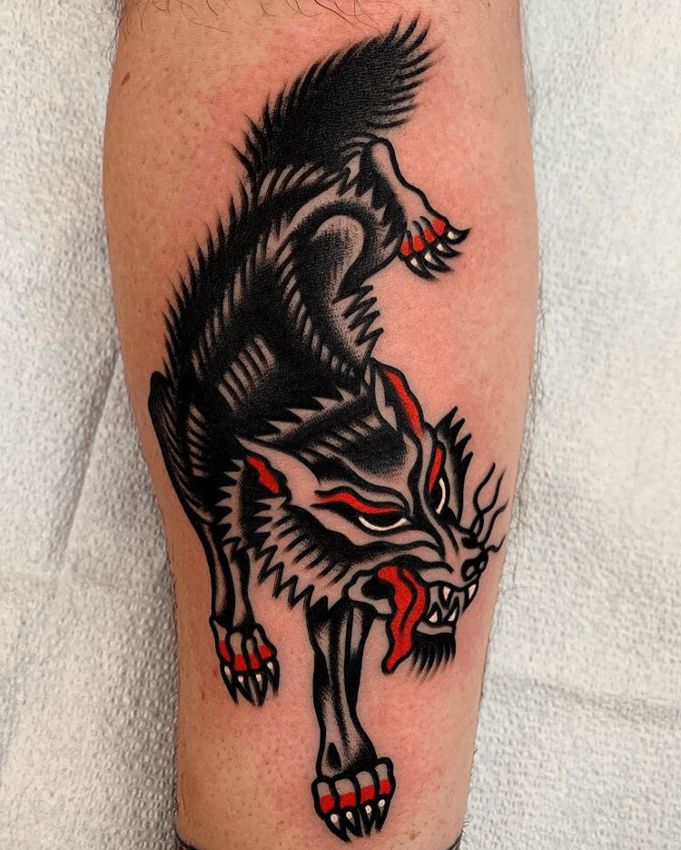 My new wolf, inner forearm — by Soyoon Daredevil Tattoo