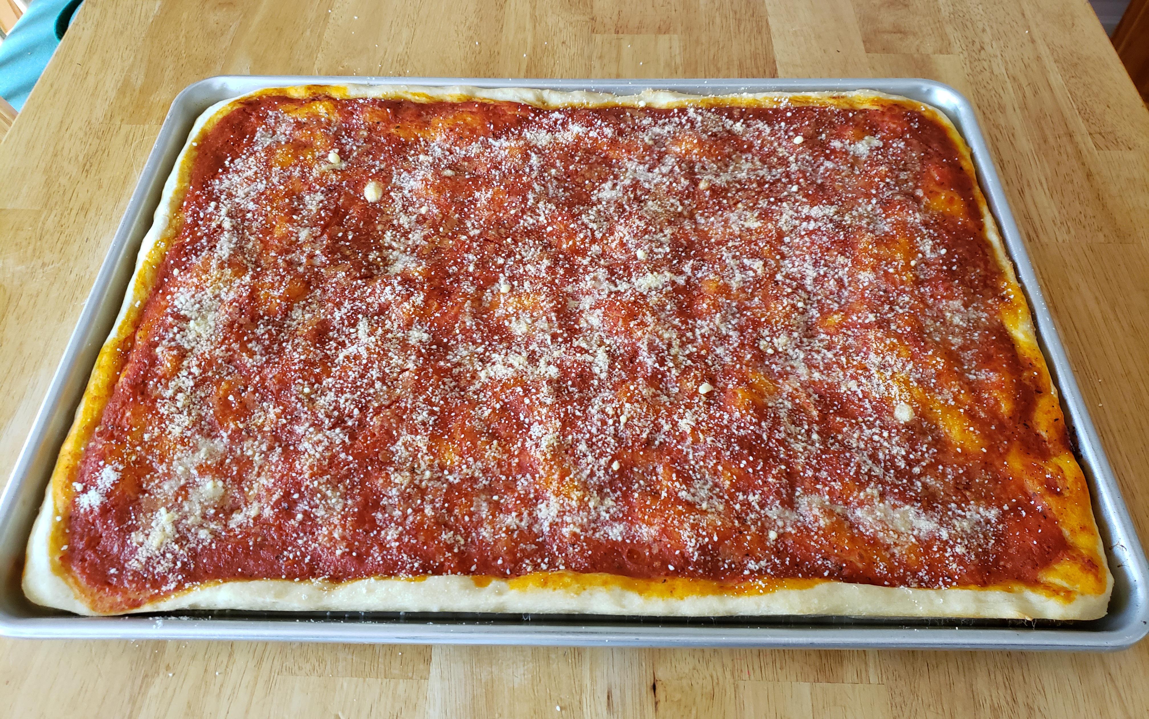 Utica NY Tomato Pie r/Pizza