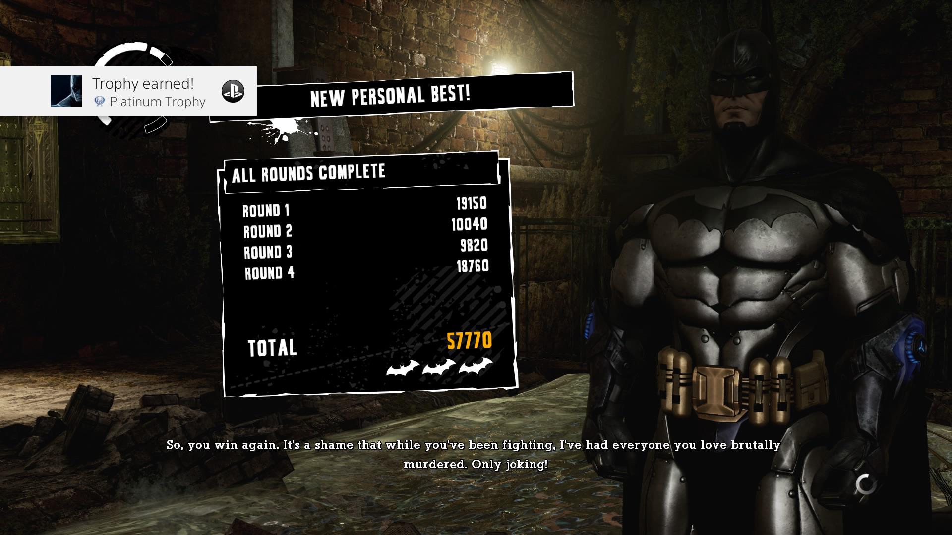 [Batman Arkham Asylum] 4 my fourth platinum and I love the batman