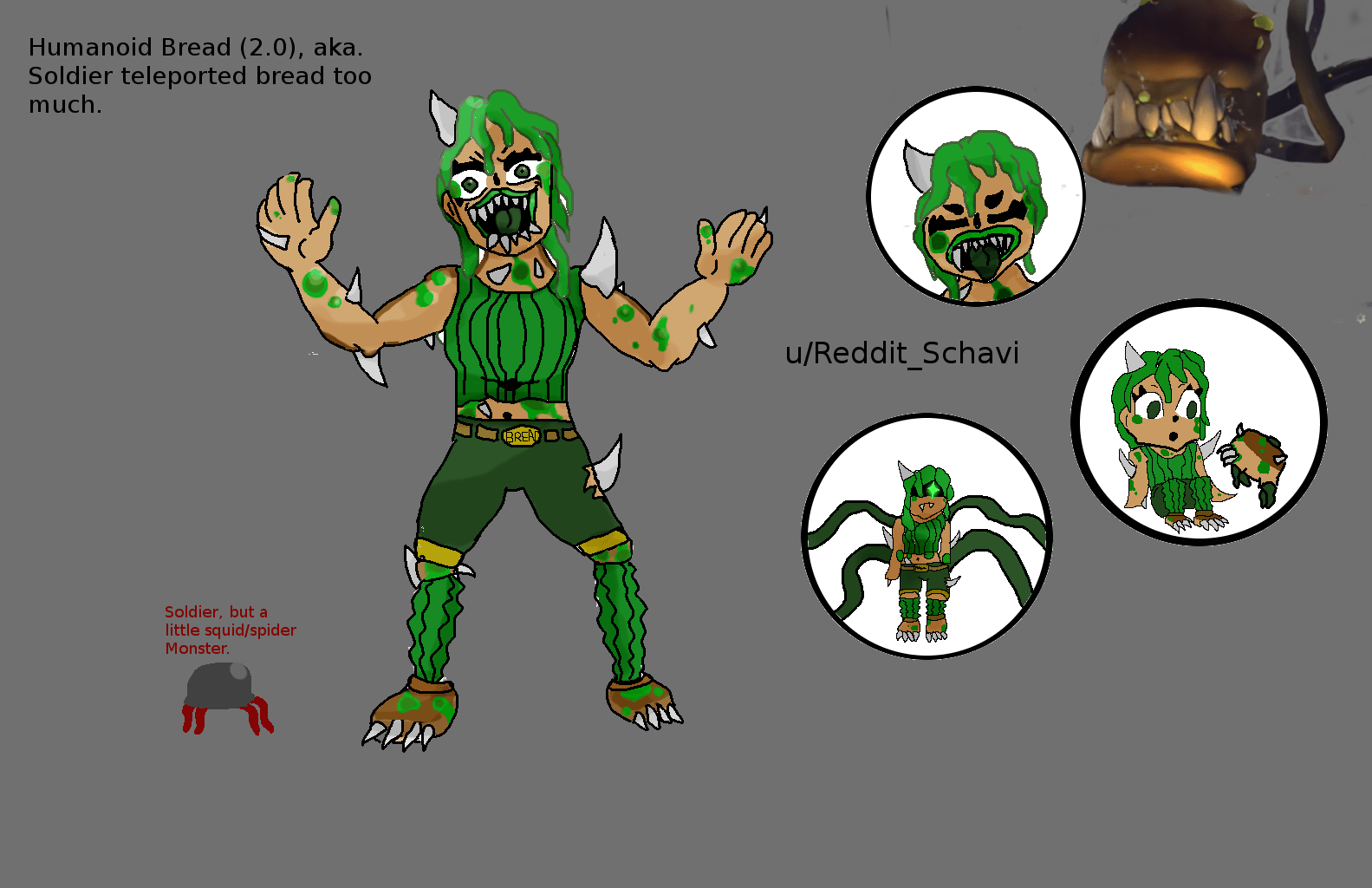 Fixed Stuff on human Bread Monster from Expiration Date. (just some