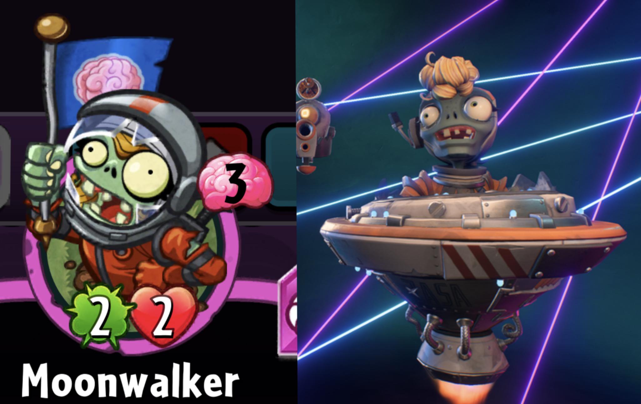 Theory Moonwalker from PvZH is the same zombie as Space Cadet from PvZ