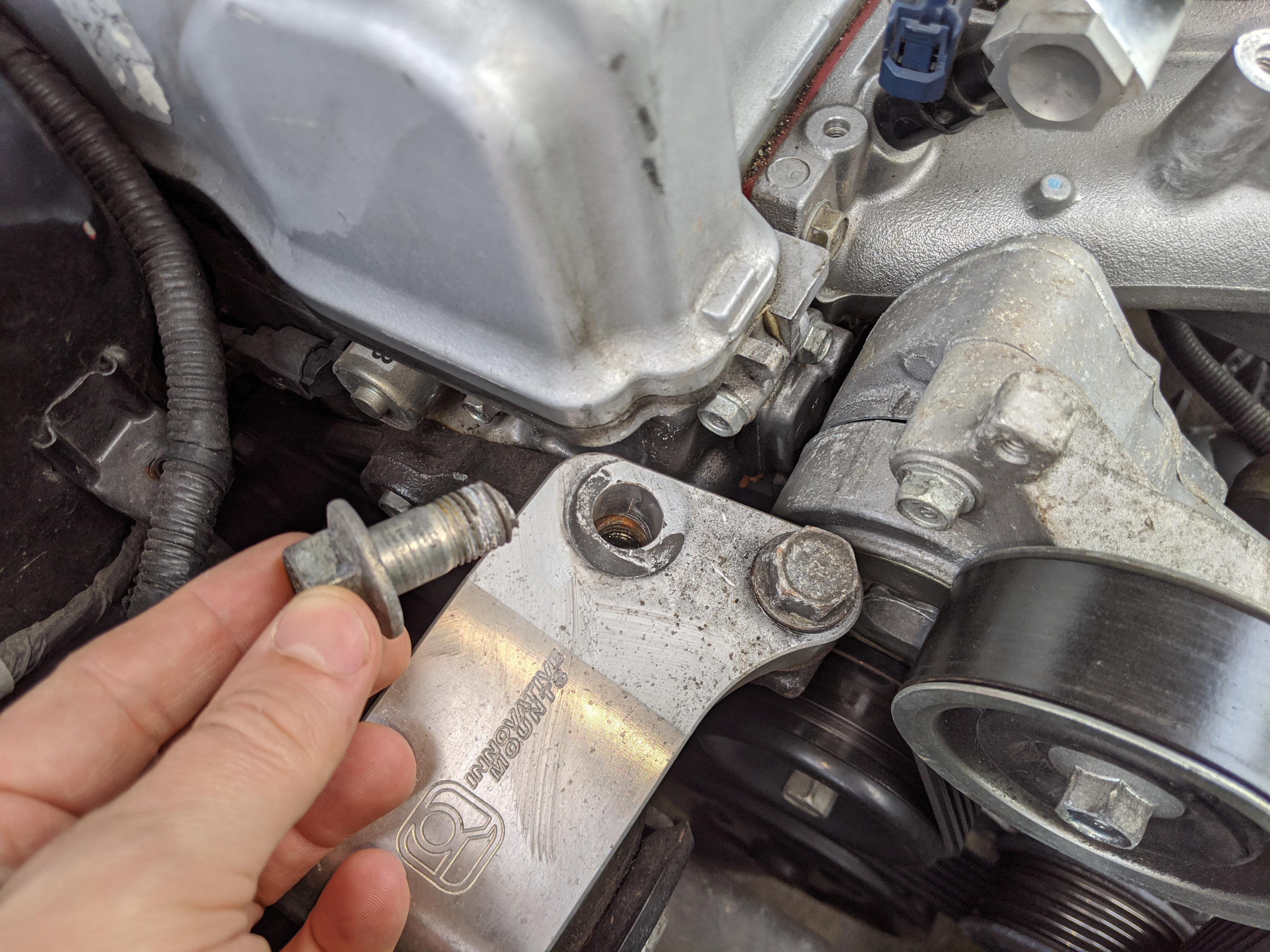 Failed motor mount bolt. Other is fine. r/MechanicAdvice
