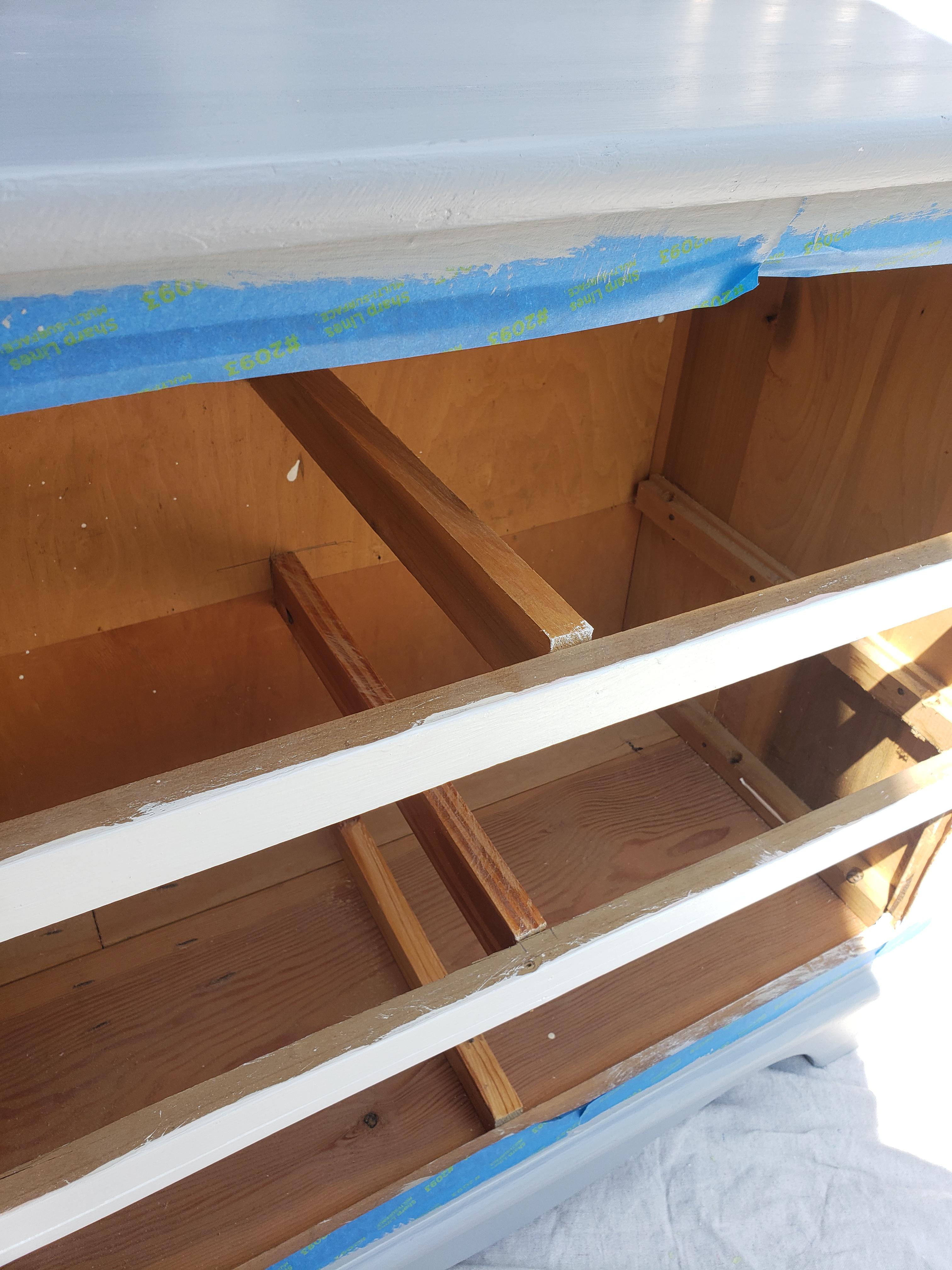 Henredon Dresser Restoration Inside Drawers and Pulls