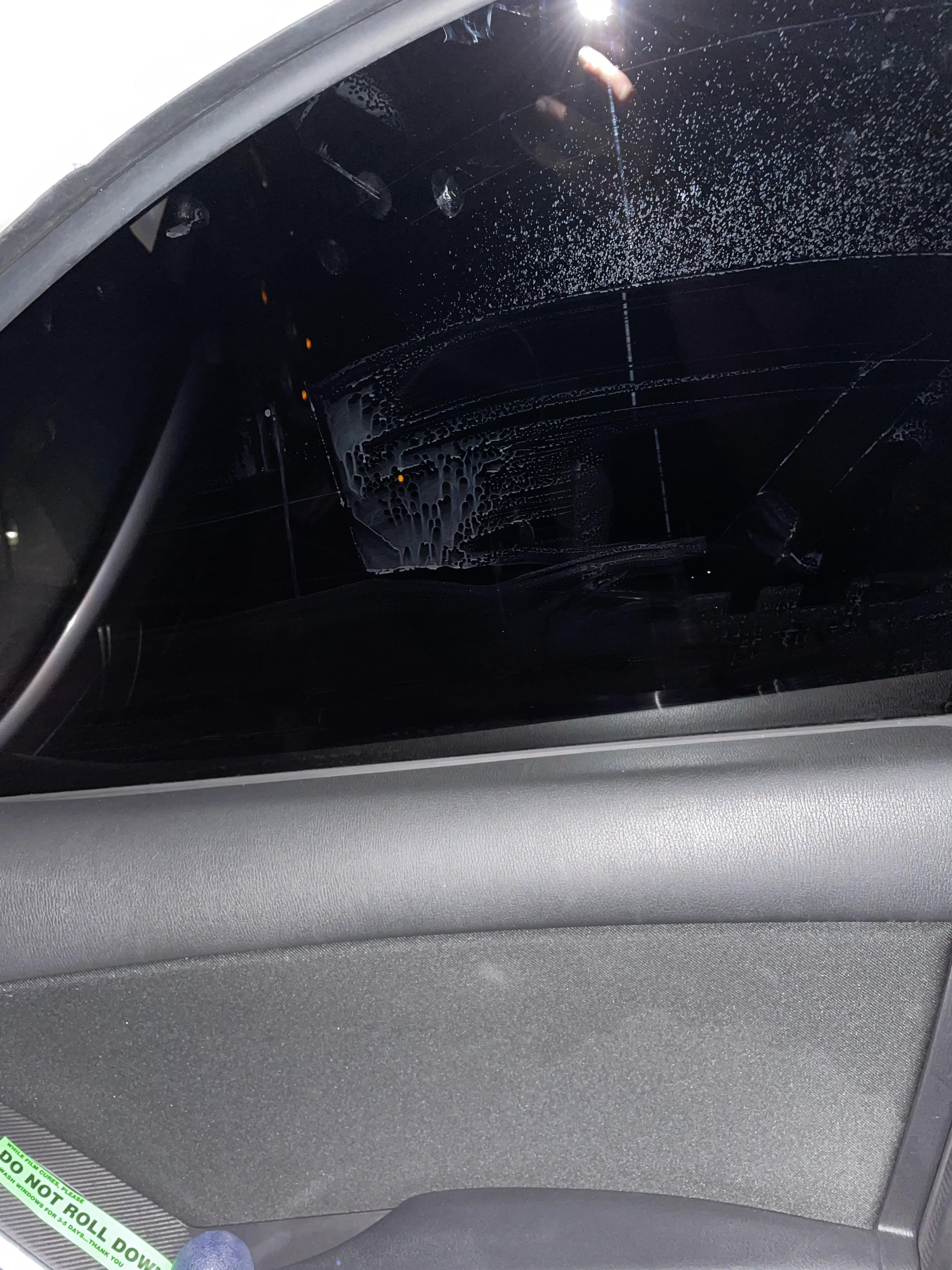 I got my windows tinted this past Wednesday, is it common for streaks