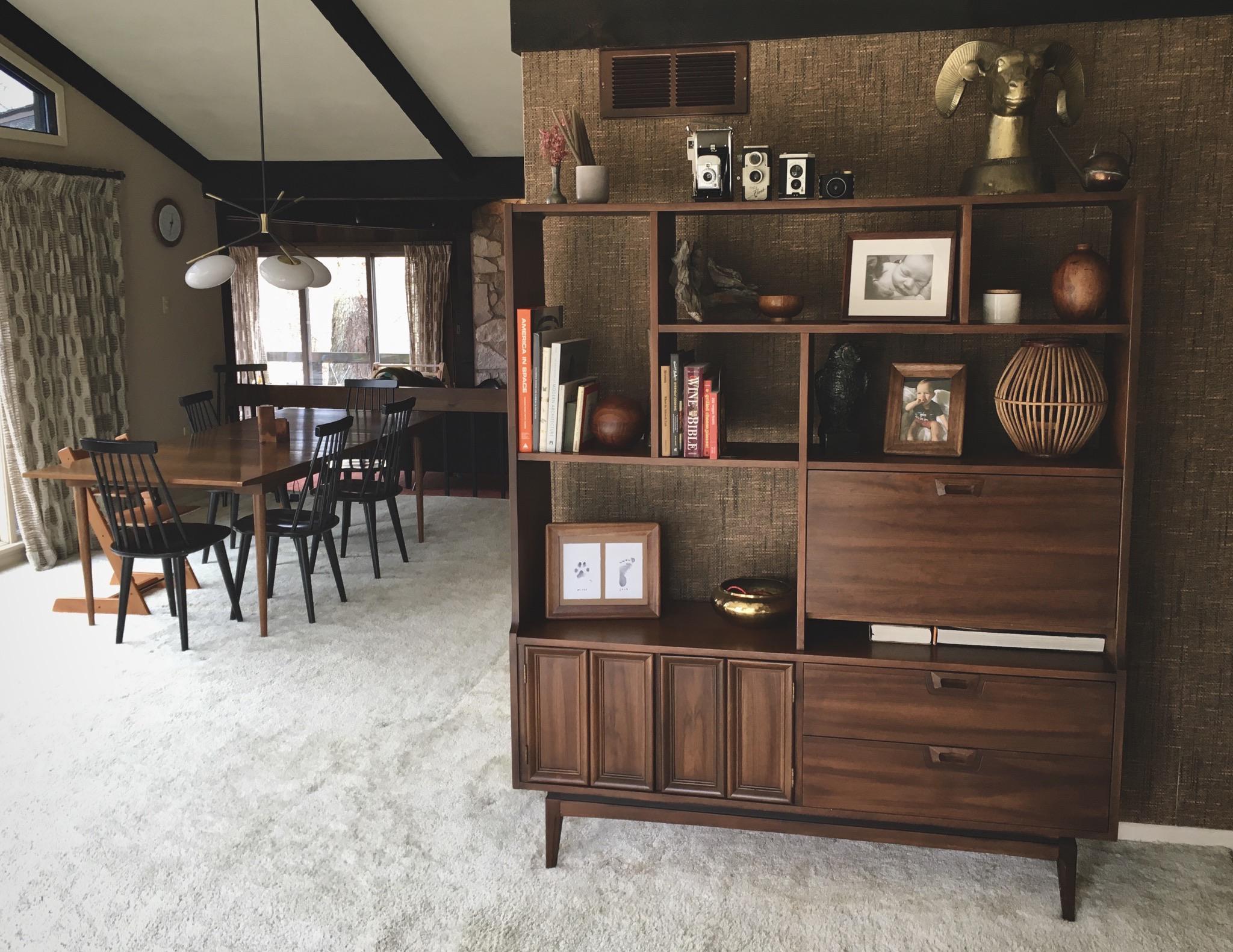 Picked up this walnut room divider for 90 at a local thrift store