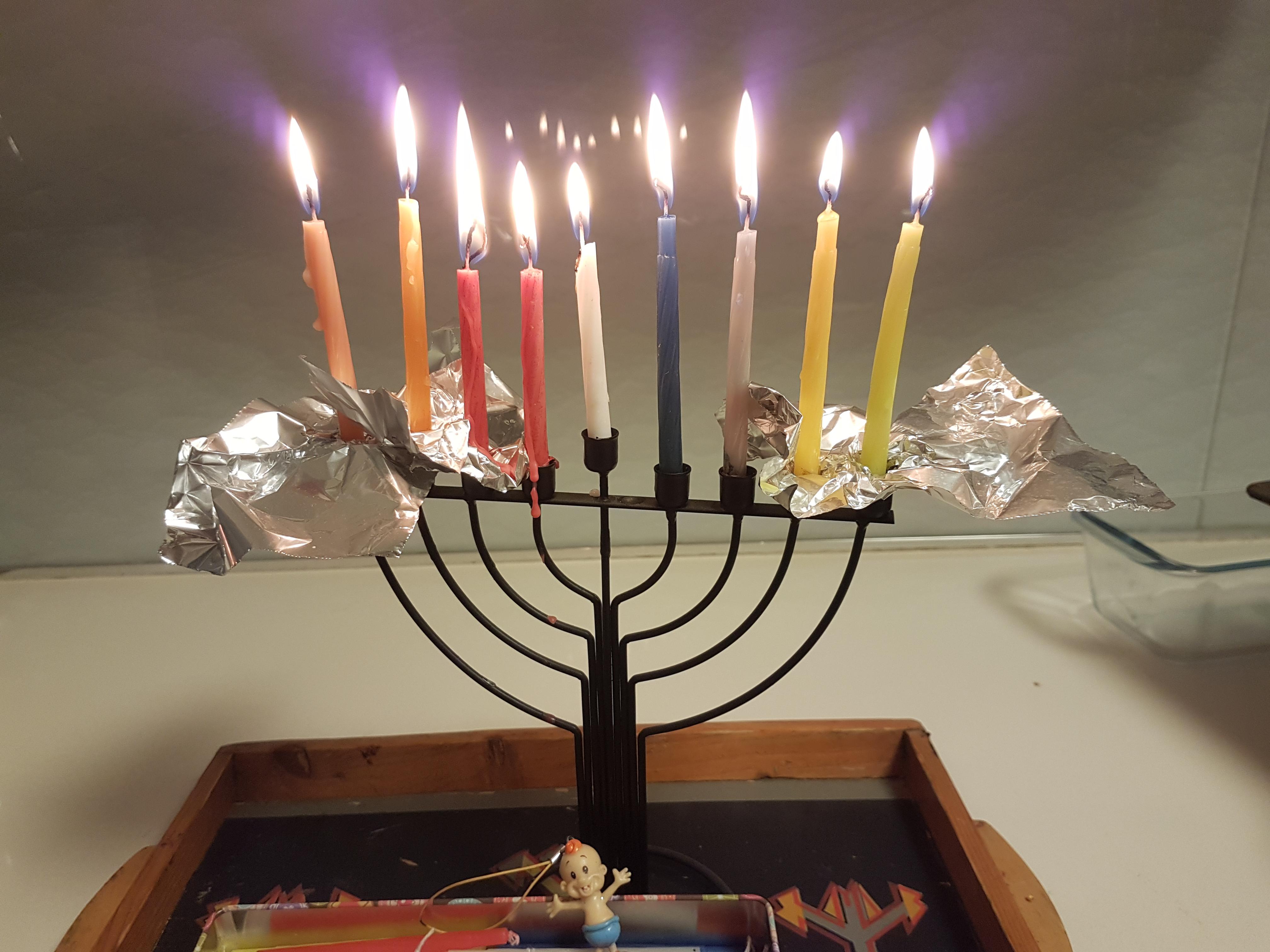 The last candle of Hanukkah r/pics