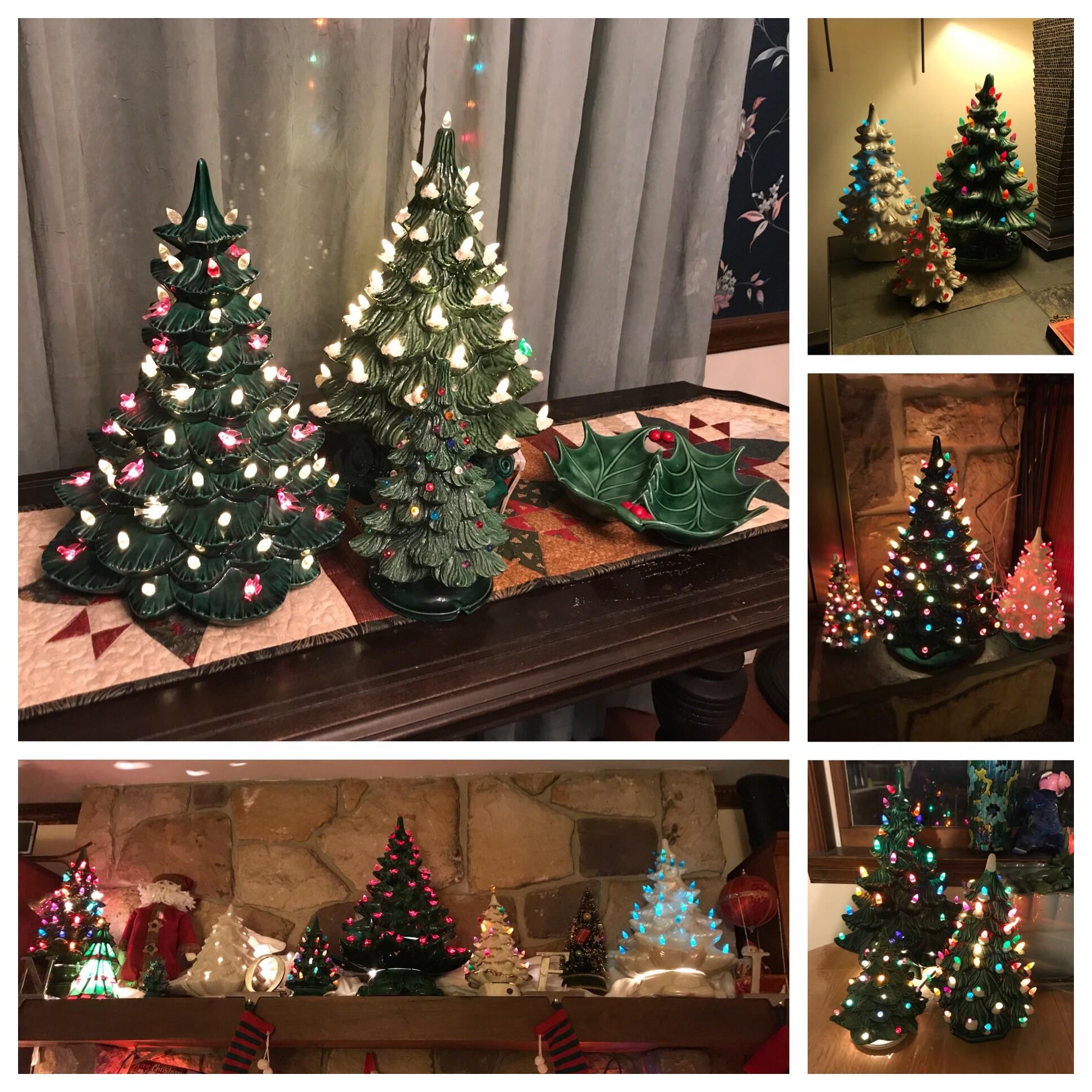 The time of year for Ceramic light up Christmas trees to out in their