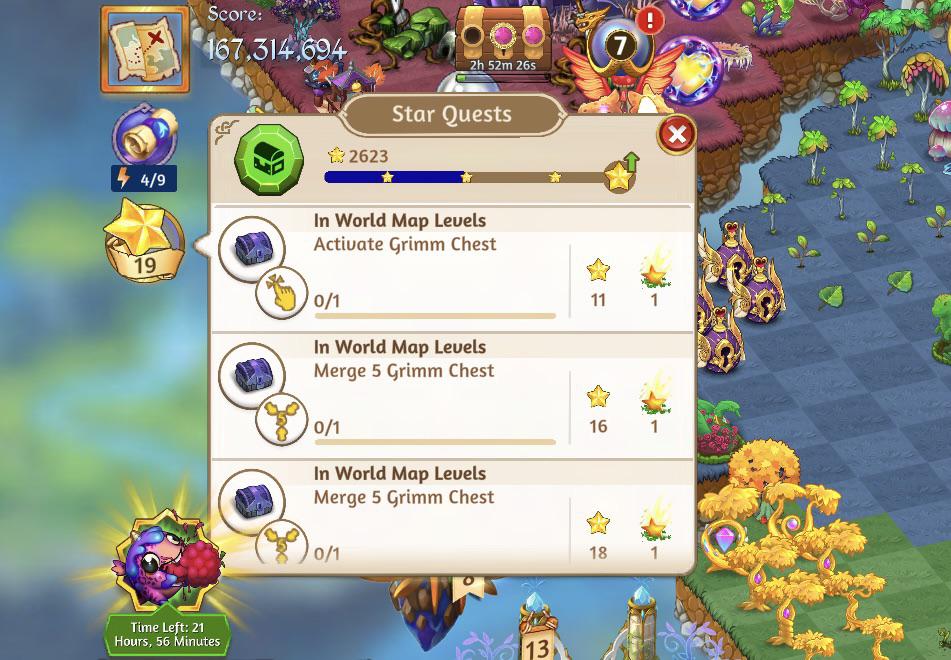 Help! What levels have Grimm chests r/MergeDragons