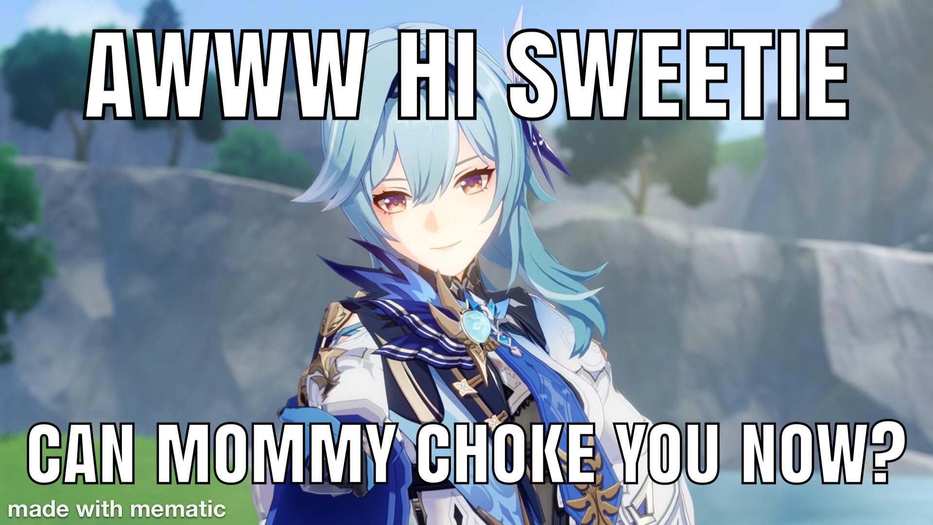 Please choke me Eula (Genshin Impact) r/memes
