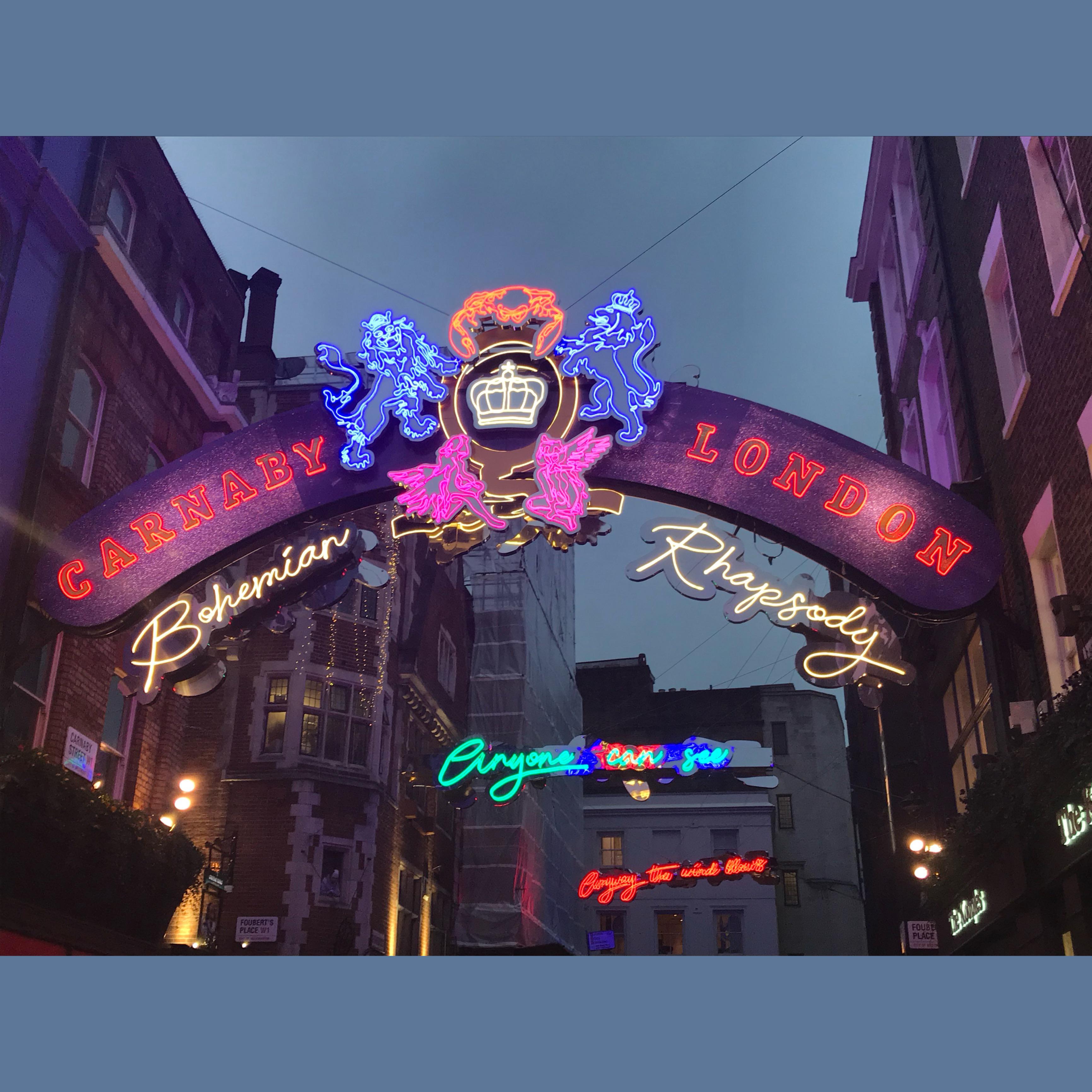 London Queen Popup Store December 2018. The decorations were